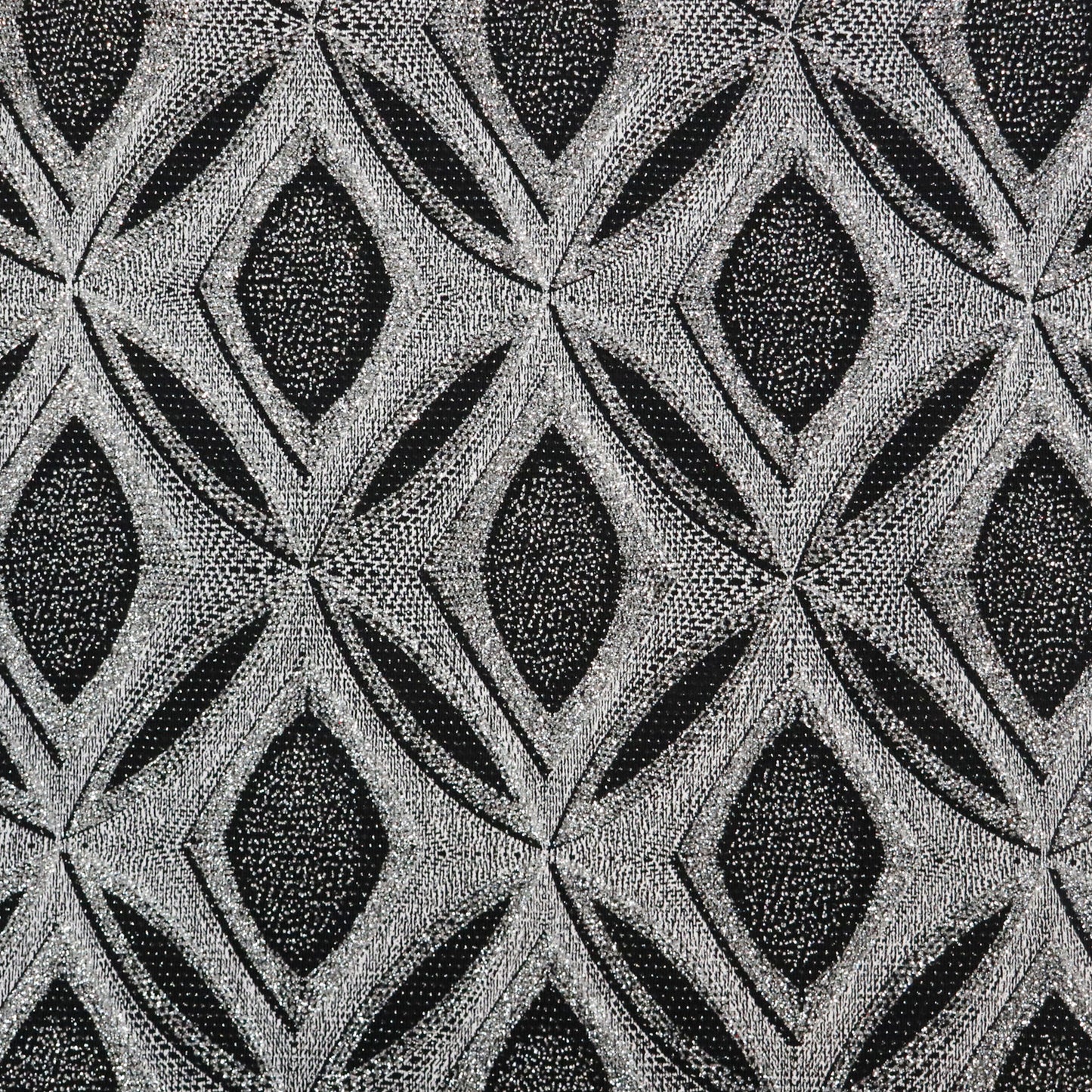 Black Silver Glitter Lurex