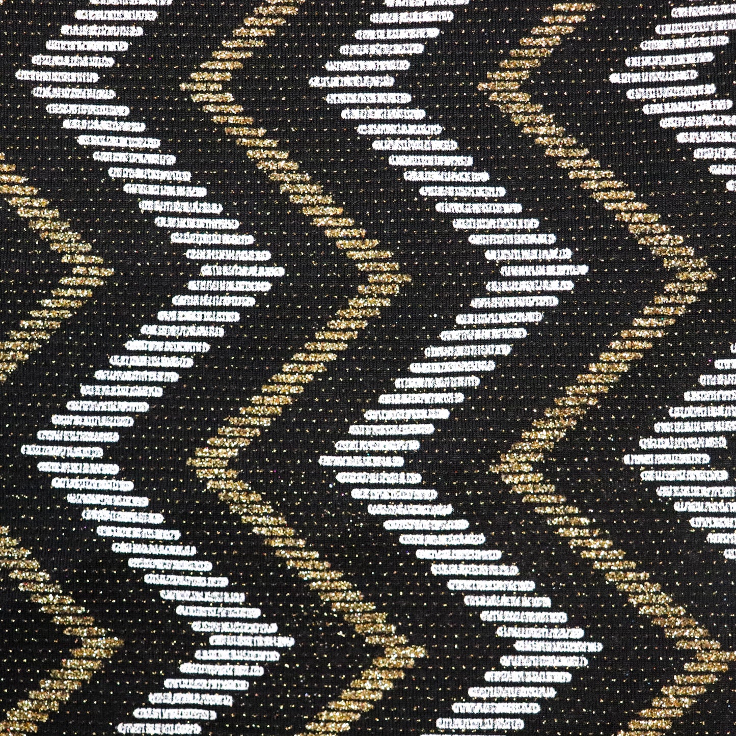Gold Silver Zig Zag Glitter Lurex