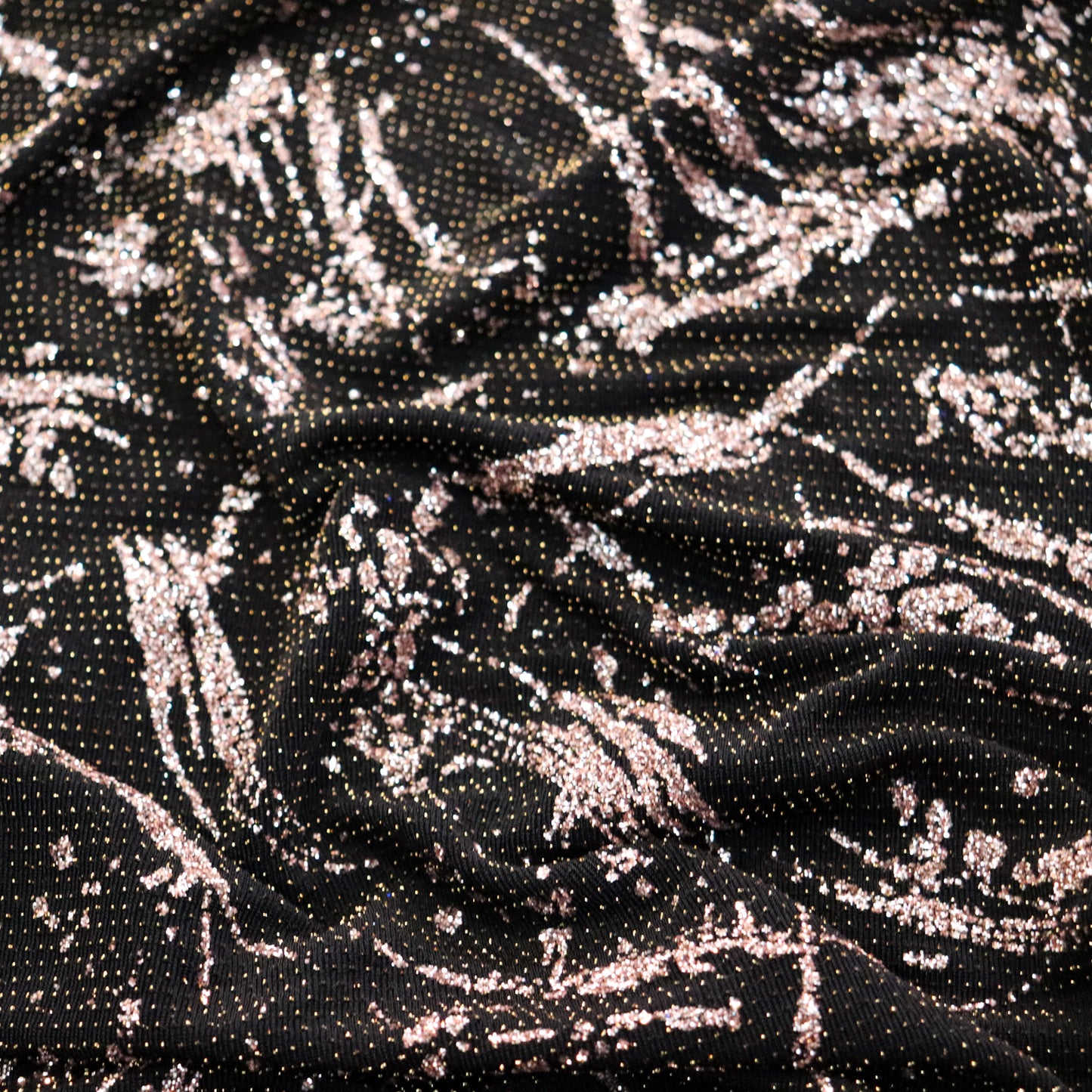 Gold Abstract Paint Stroke Lurex