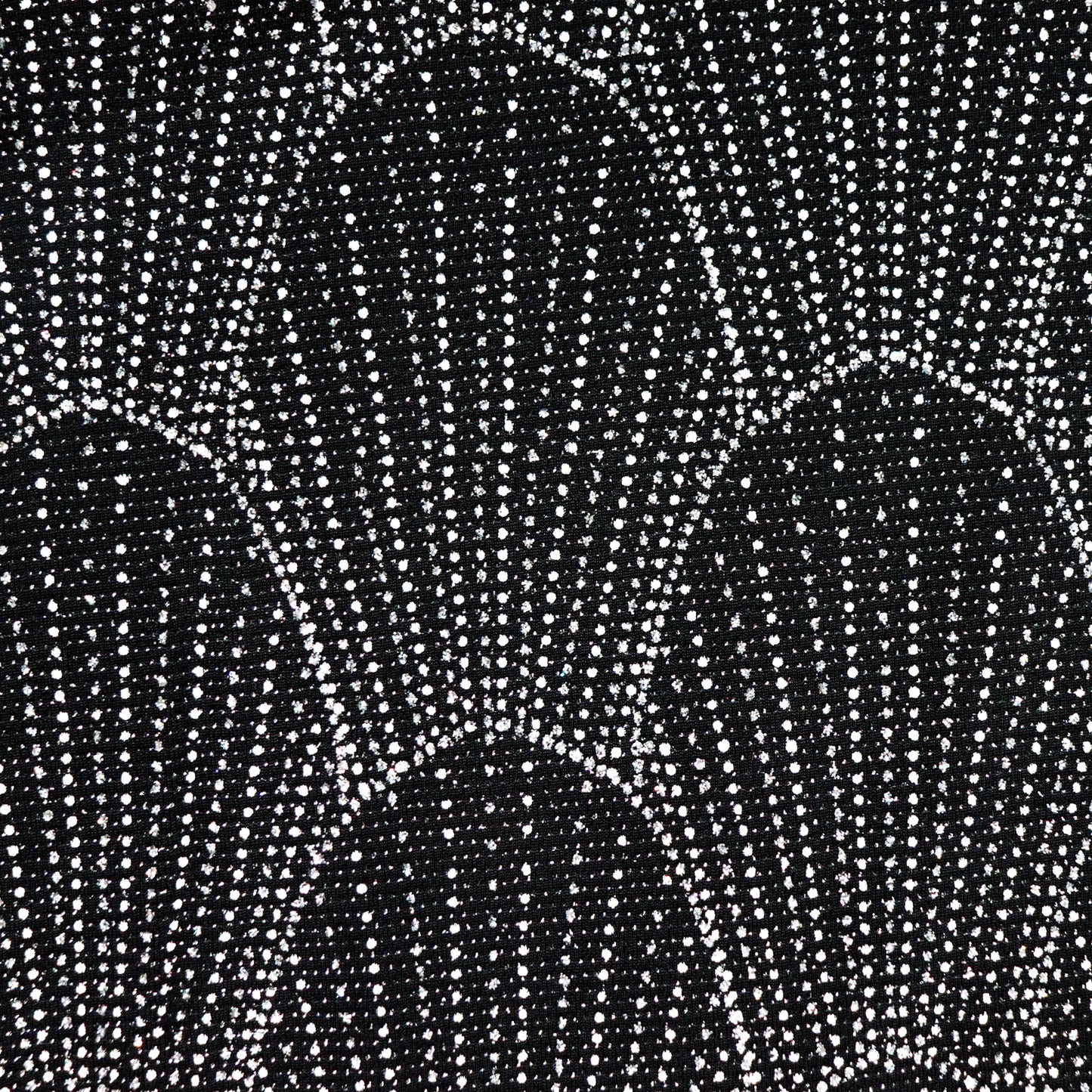 Silver Black Art Deco Scale Lurex