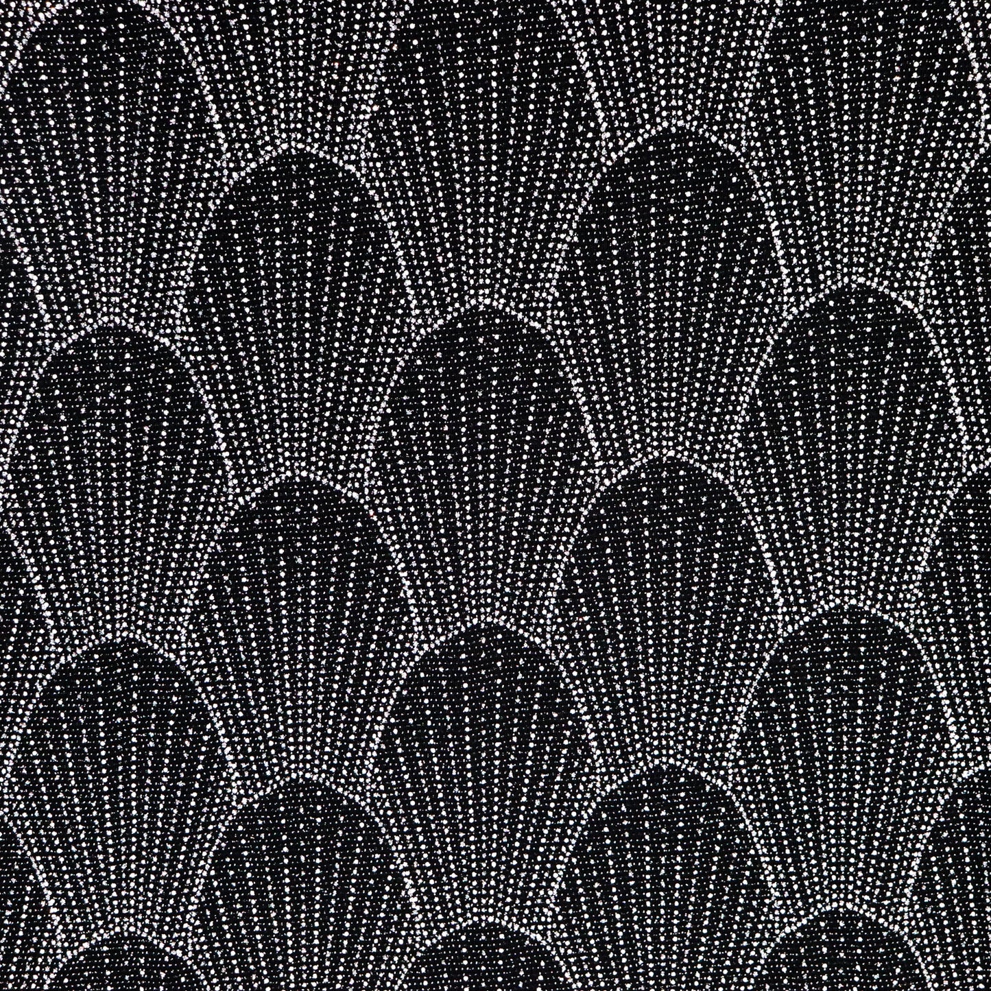 Silver Black Art Deco Scale Lurex