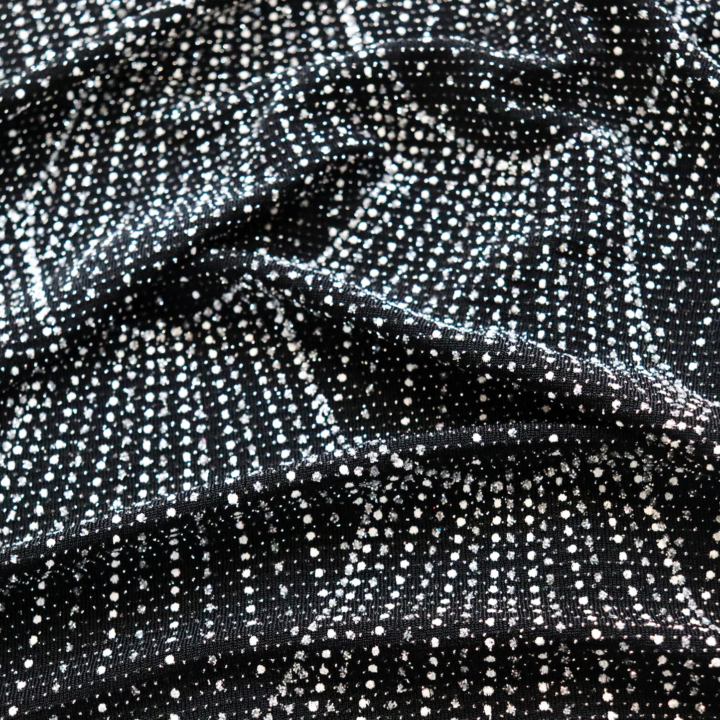 Silver Black Art Deco Scale Lurex