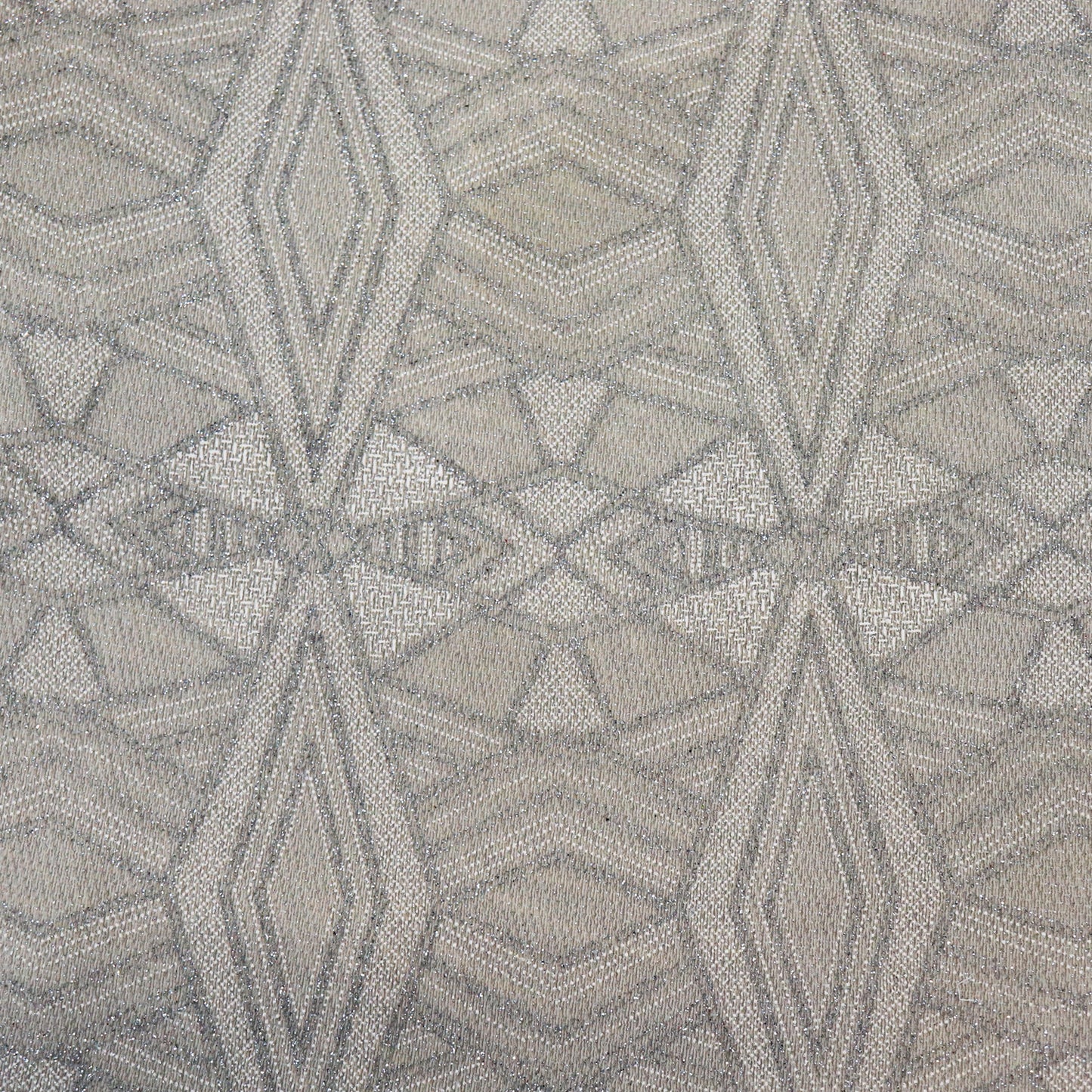 Silver Geometric Glitter Lurex