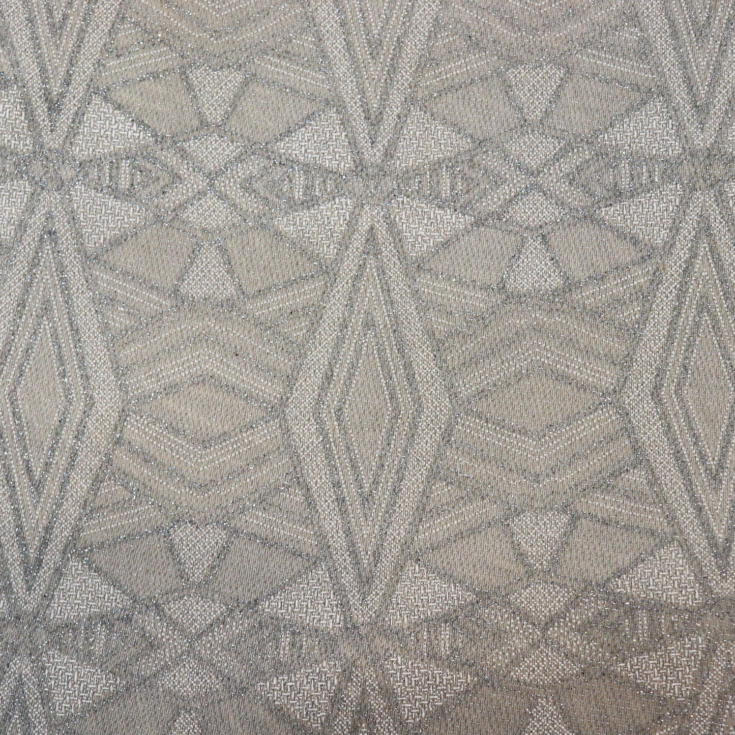 Silver Geometric Glitter Lurex
