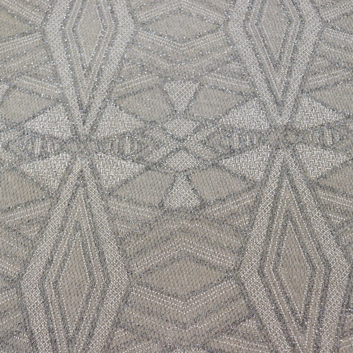 Silver Geometric Glitter Lurex