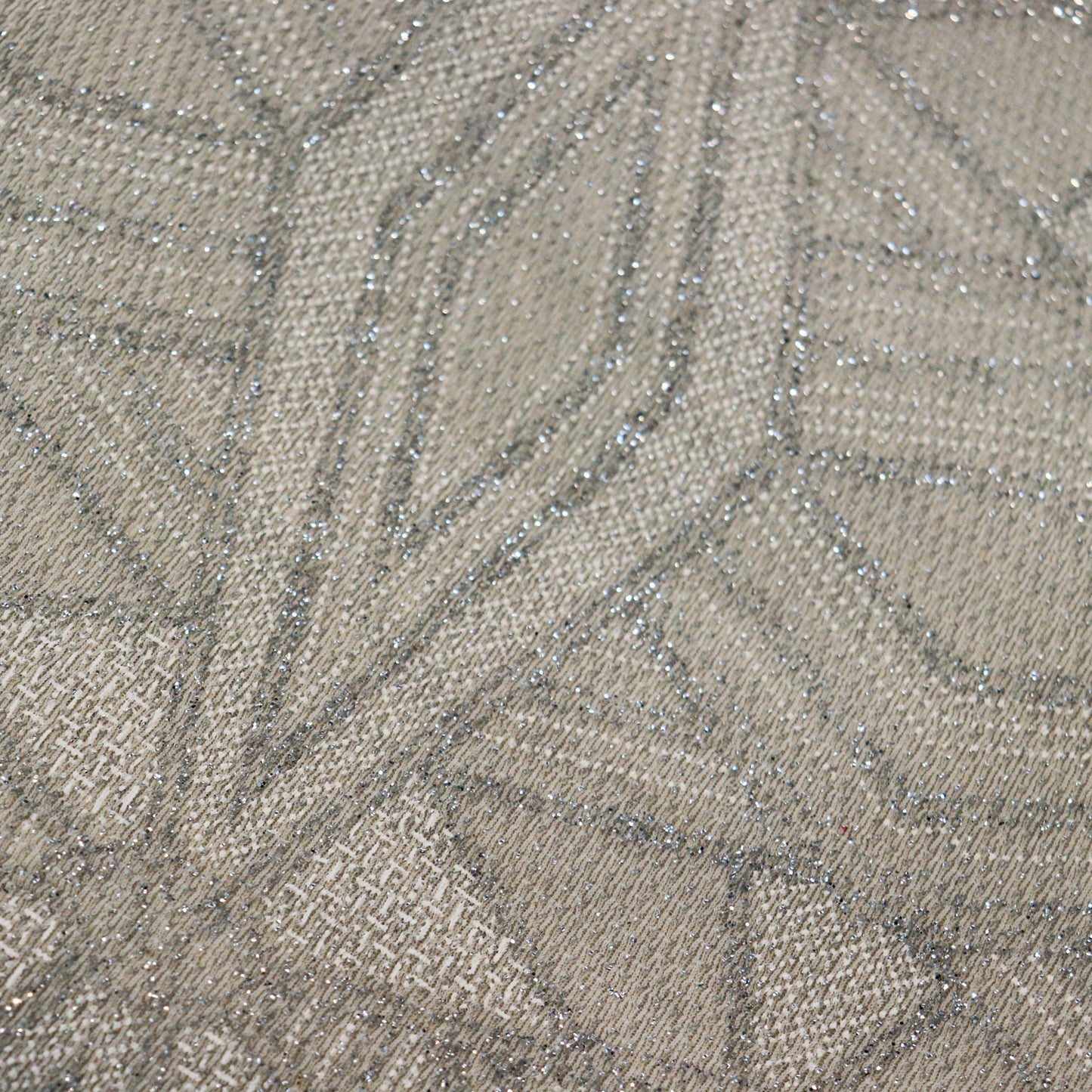 Silver Geometric Glitter Lurex