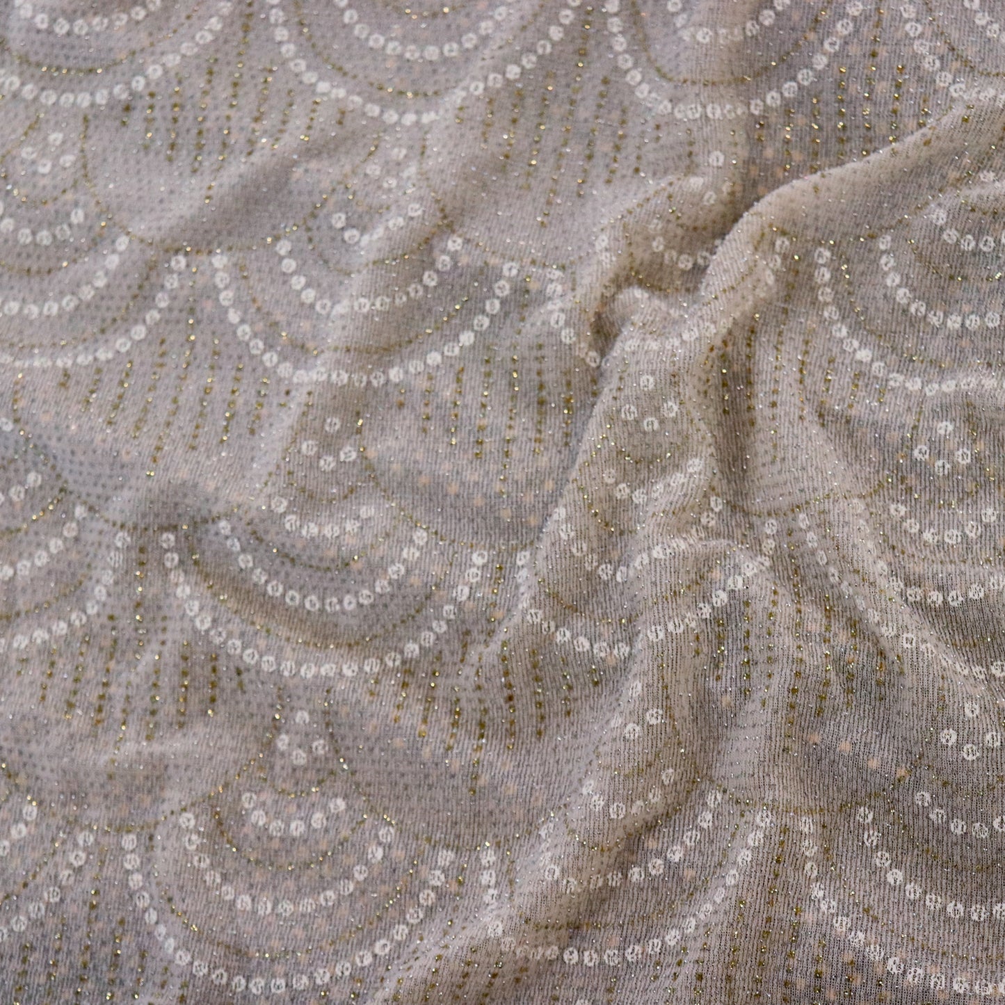 Nude Art Deco Gold Silver Lurex
