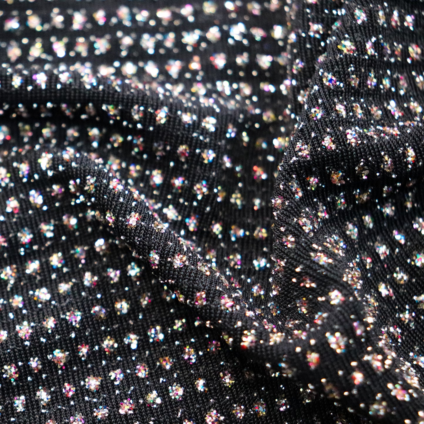 Multicolour Glitter Black Lurex