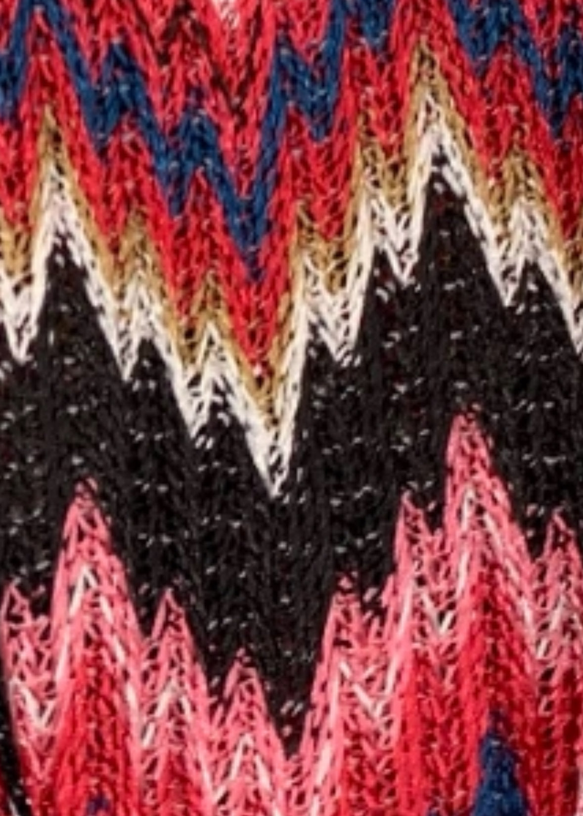 Zigzag Chevron Knit Stretch Fabric Lightweight Material