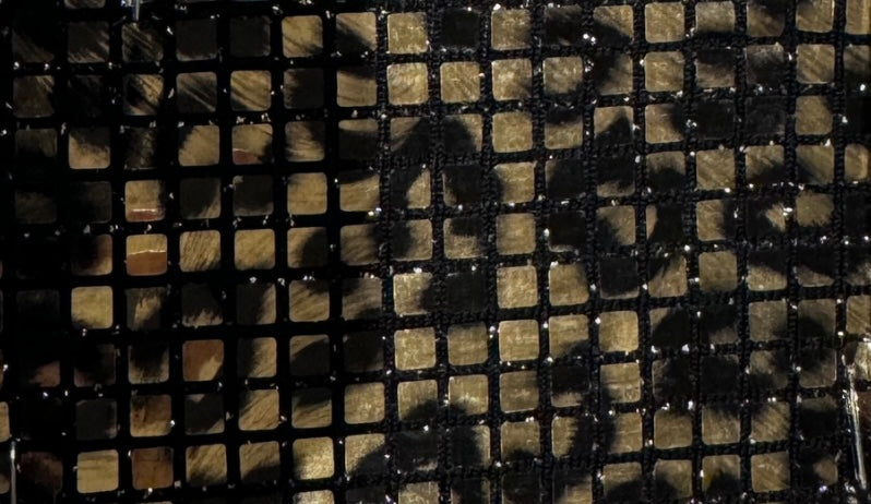 Shiny Leopard Square Sequins Lurex Nylon Stretch Fabric