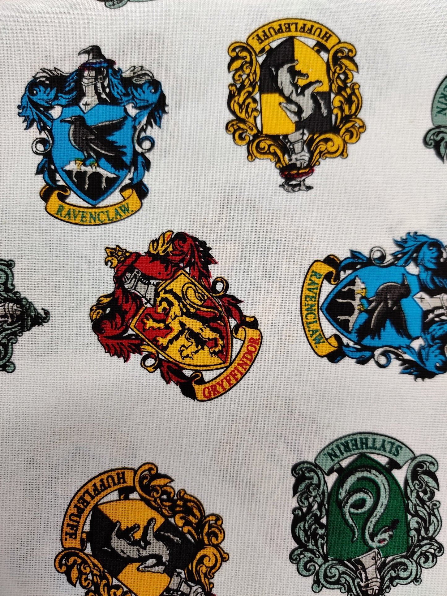 Harry Potter House Crests Cotton Fabric 0.8 Metres
