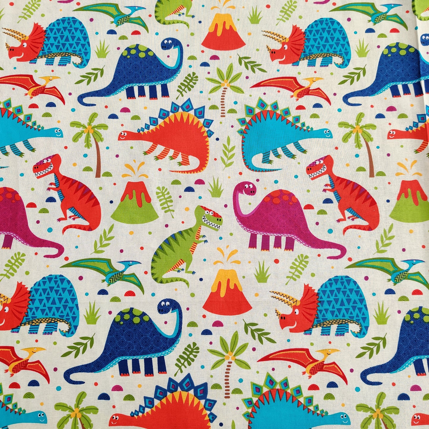 Dinosaur Print Cotton Fabric 0.37 Metres