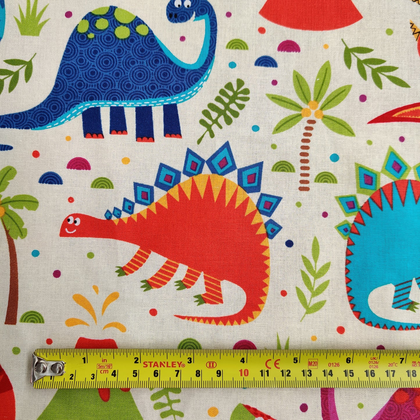 Dinosaur Print Cotton Fabric 0.37 Metres