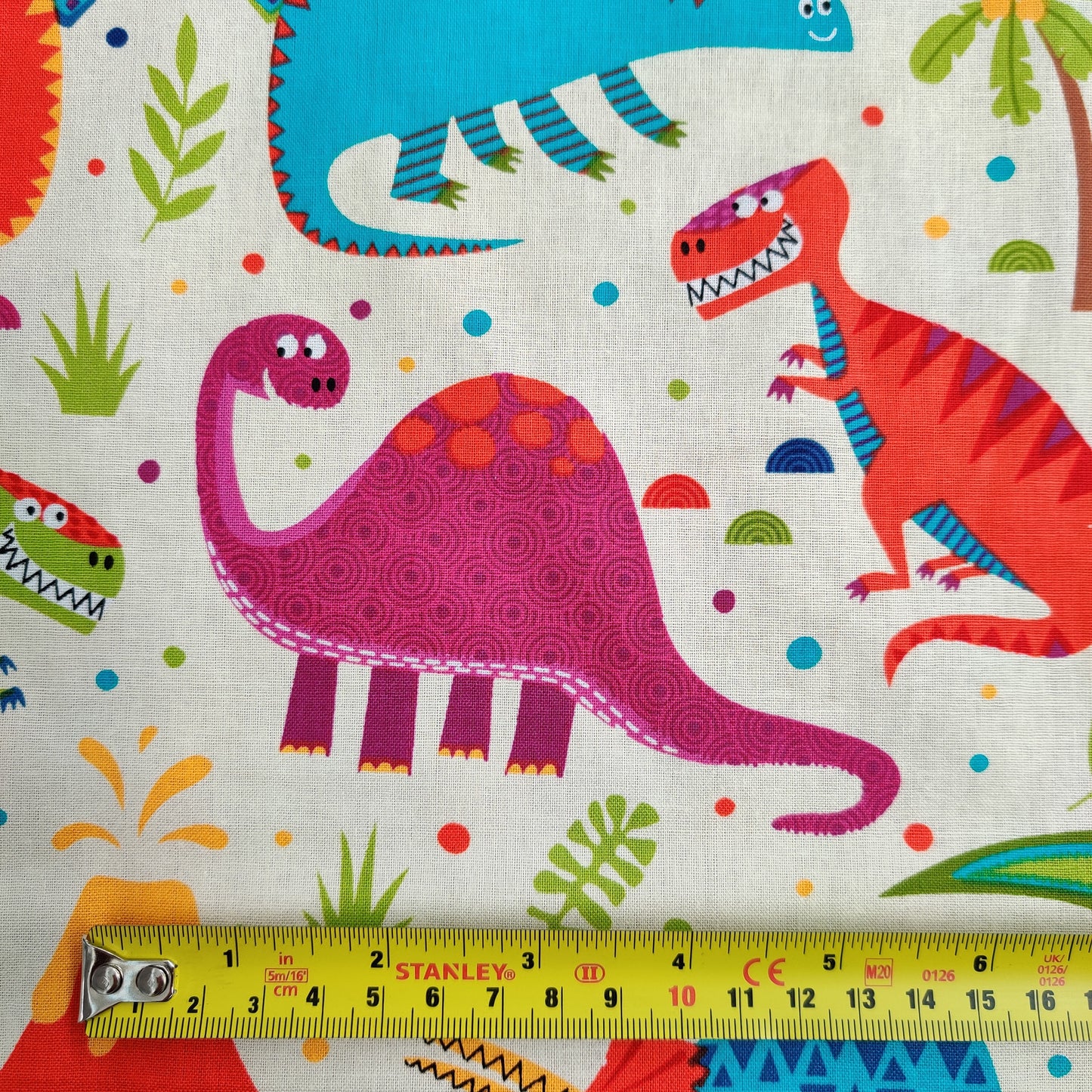 Dinosaur Print Cotton Fabric 0.37 Metres