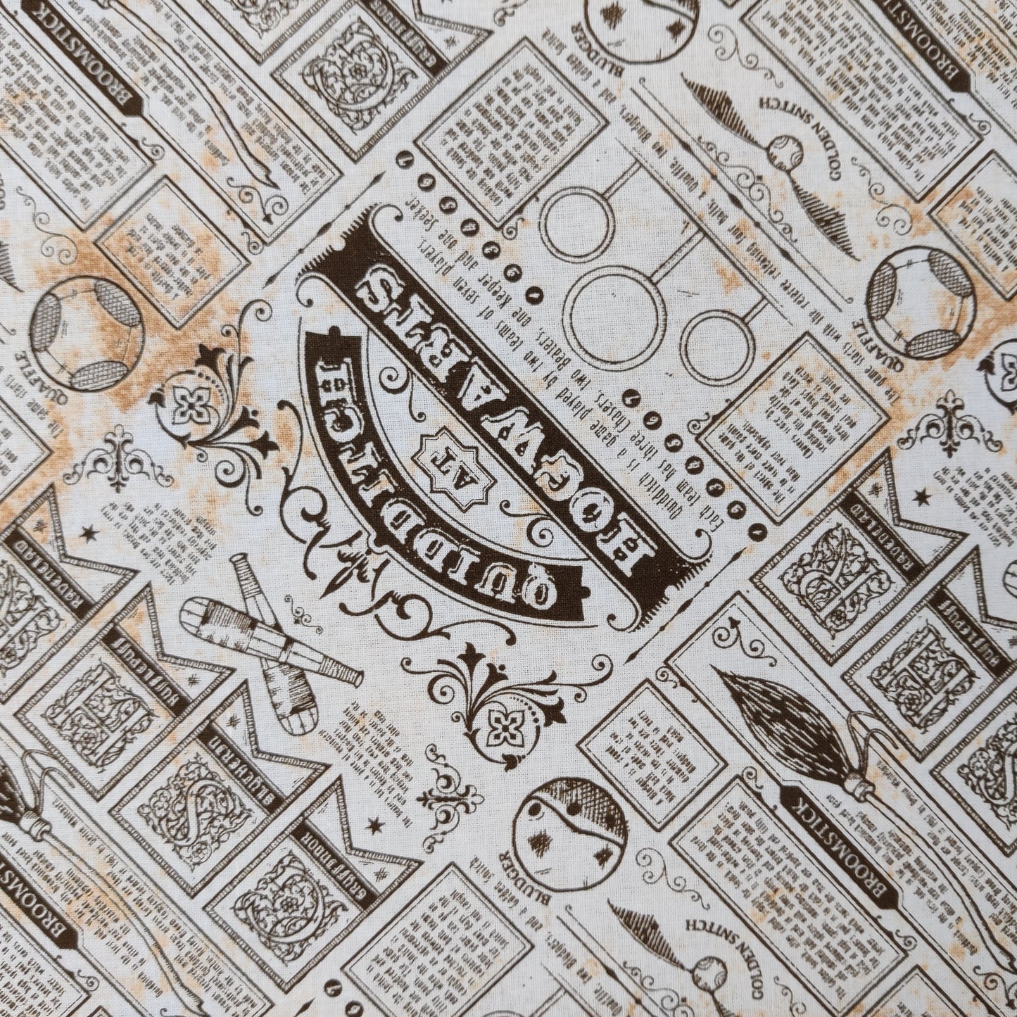 Quidditch Harry Potter Cotton Fabric 0.44 Metres
