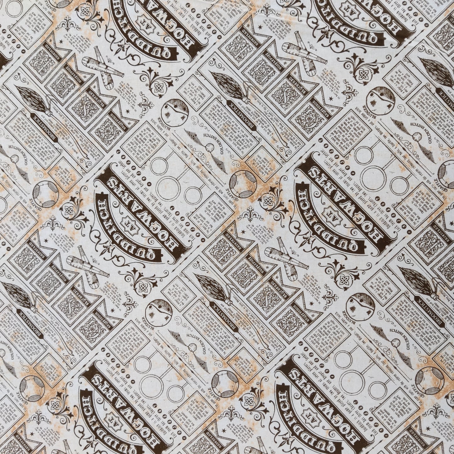 Quidditch Harry Potter Cotton Fabric 0.44 Metres