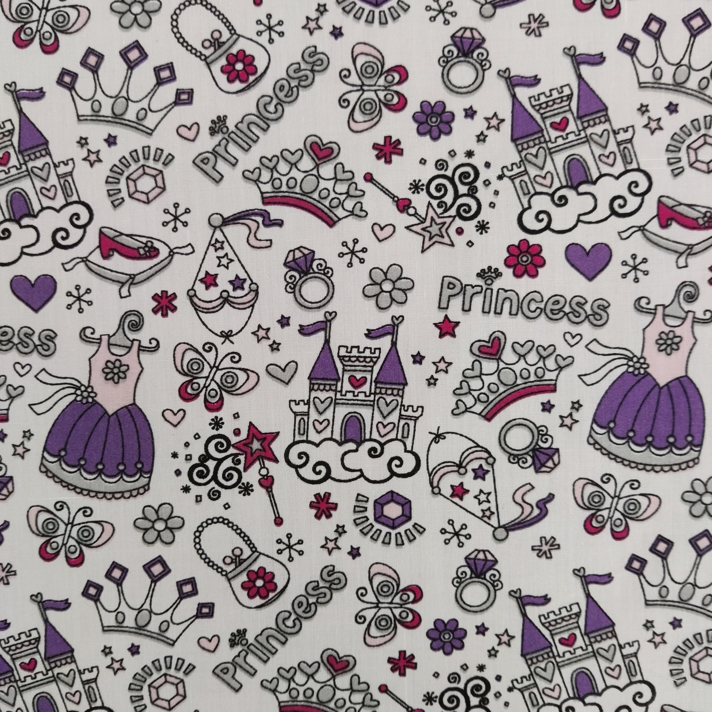 White Princess Polycotton