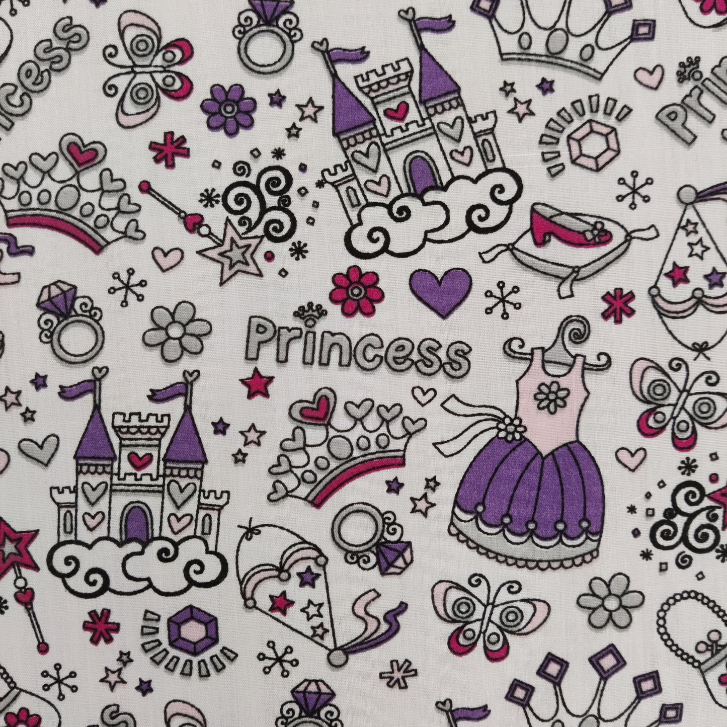 White Princess Polycotton