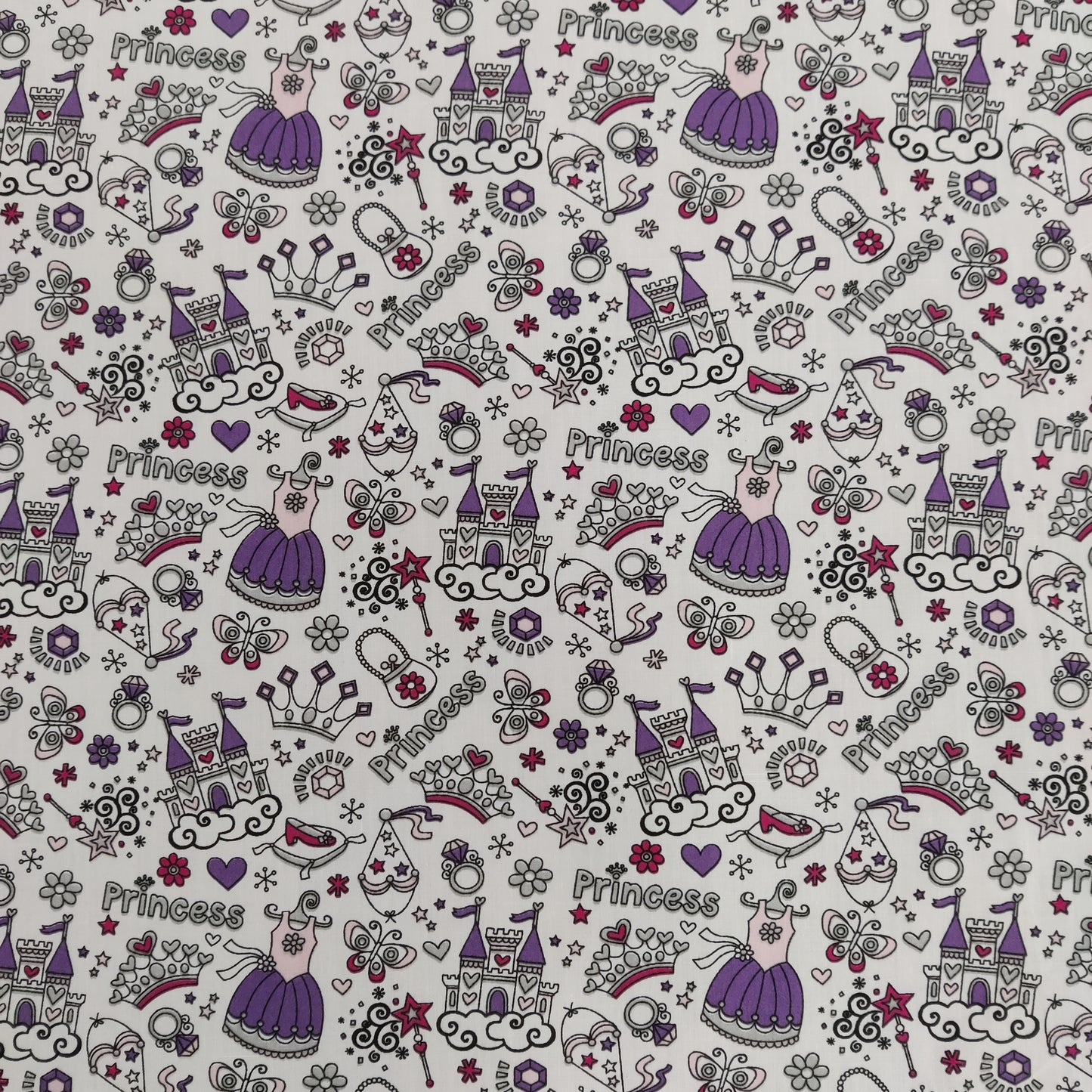 White Princess Polycotton