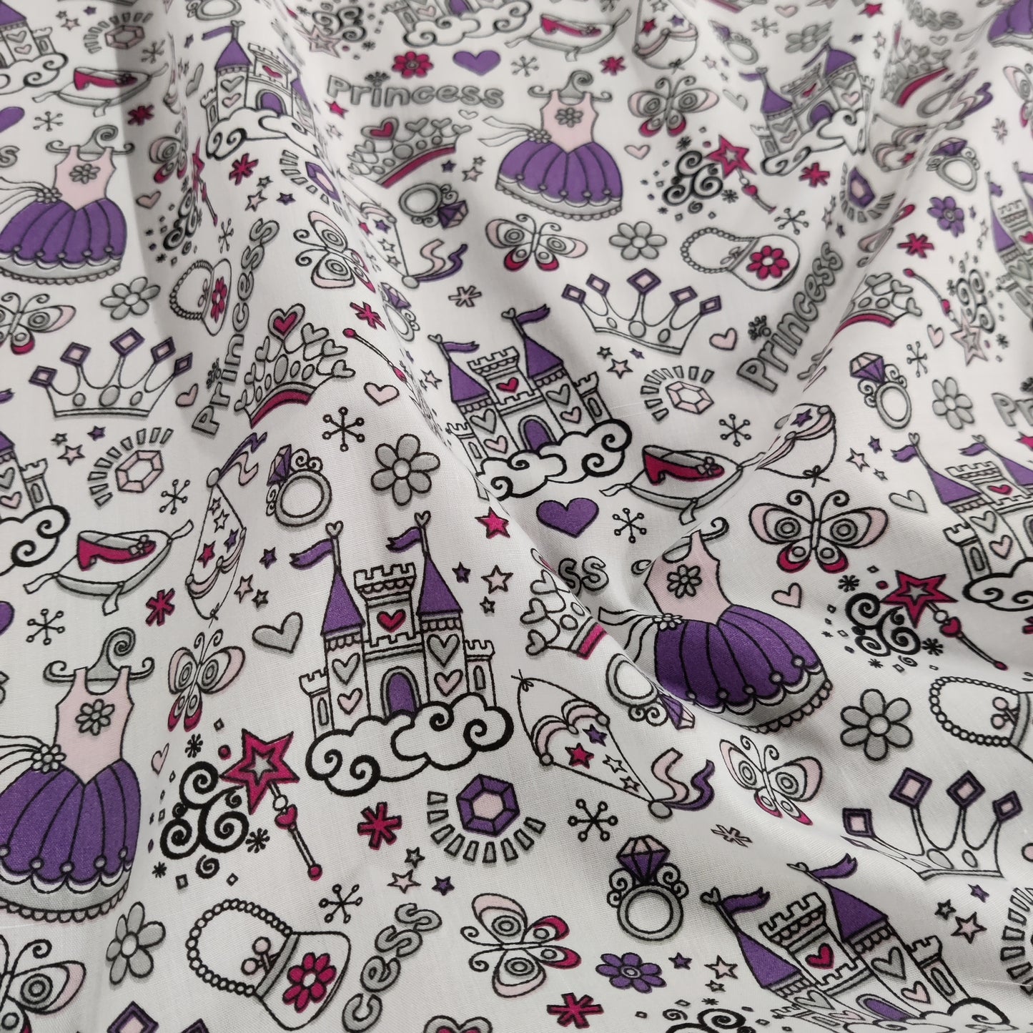 White Princess Polycotton