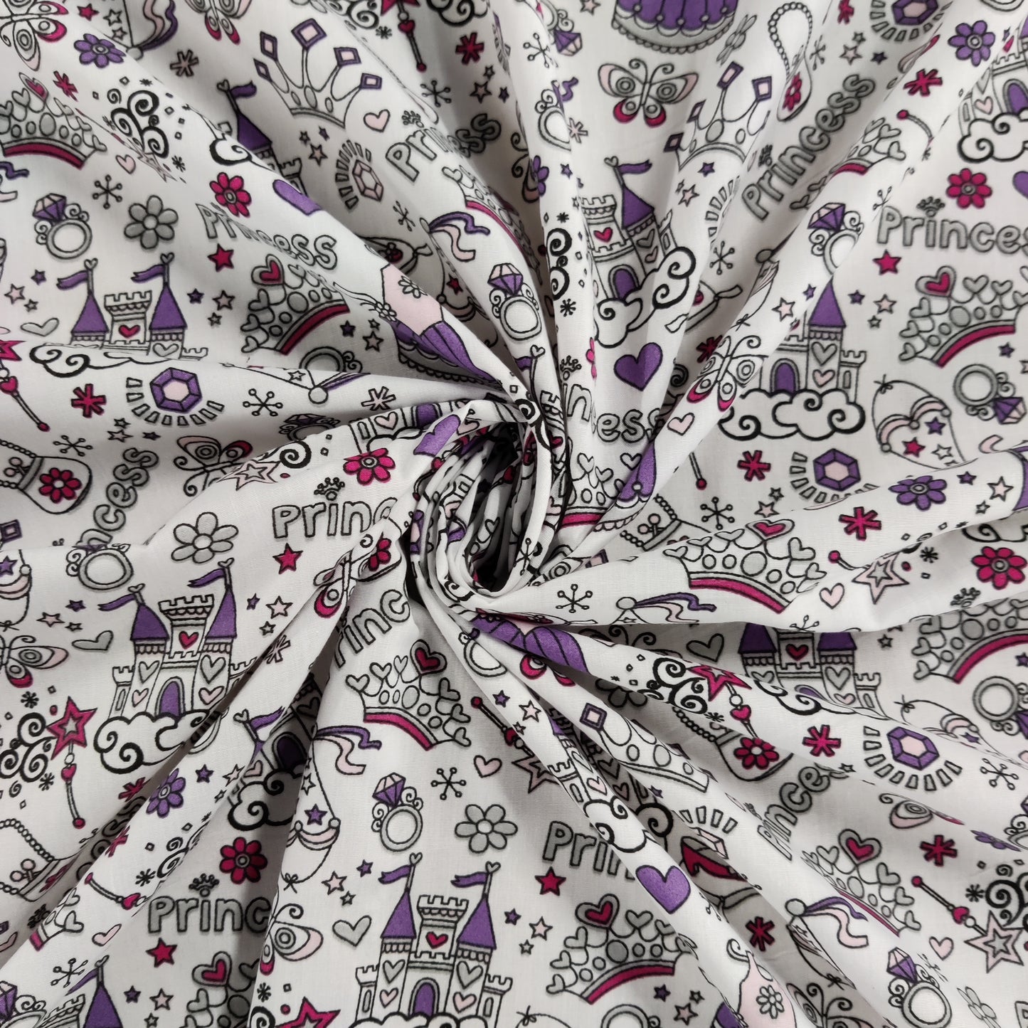 White Princess Polycotton