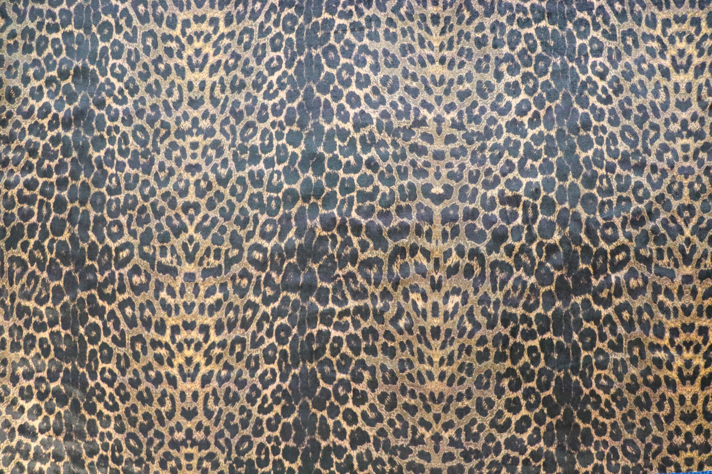 Dark Leopard Animal Print Velvet