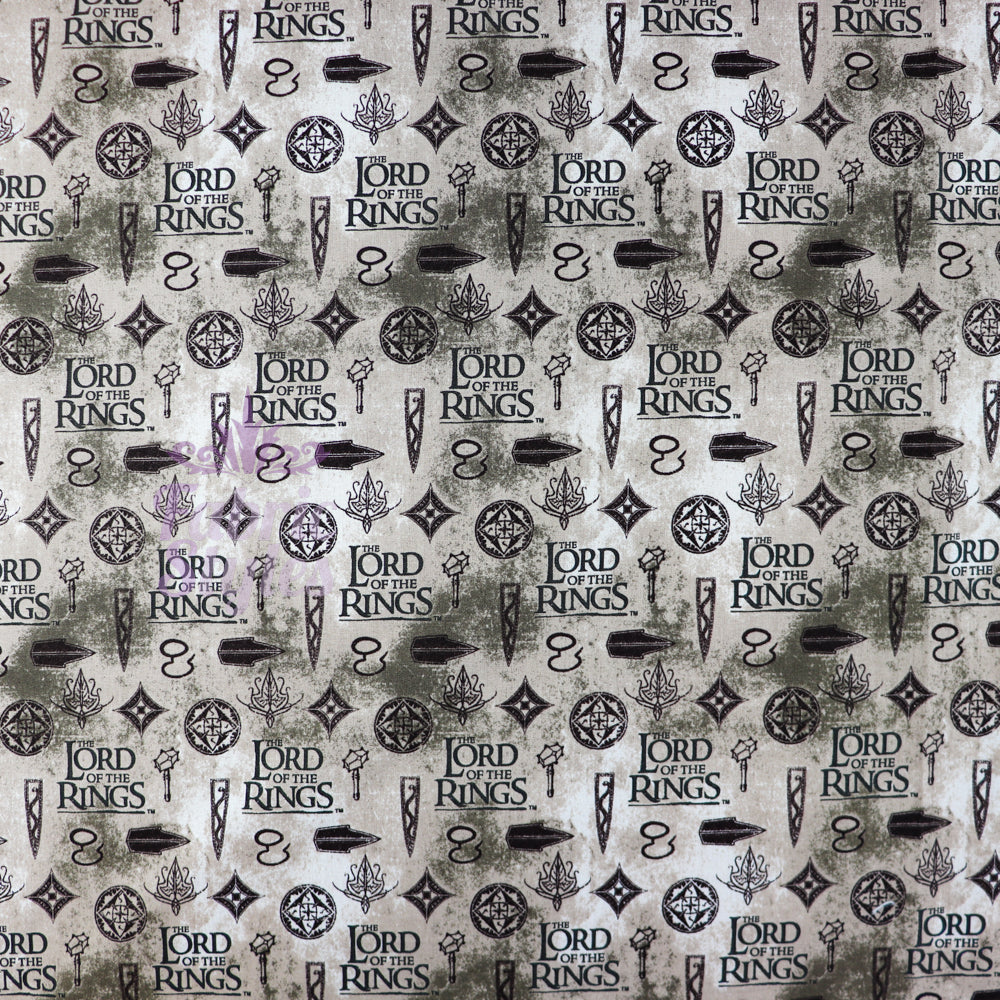 Lord of the Rings Icons Cotton Fabric 0.7 Metres