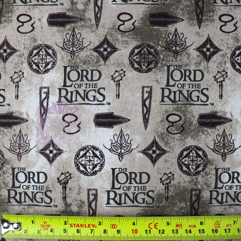 Lord of the Rings Icons Cotton Fabric 0.7 Metres