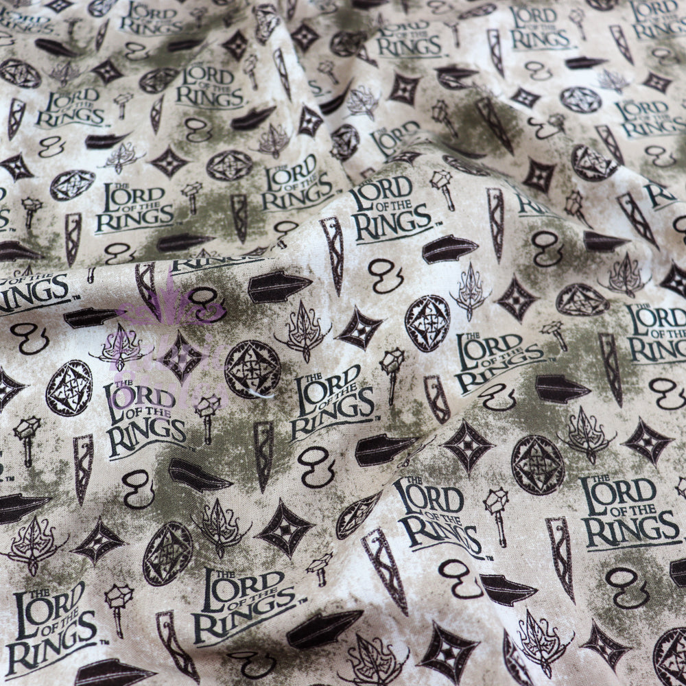 Lord of the Rings Icons Cotton Fabric 0.7 Metres