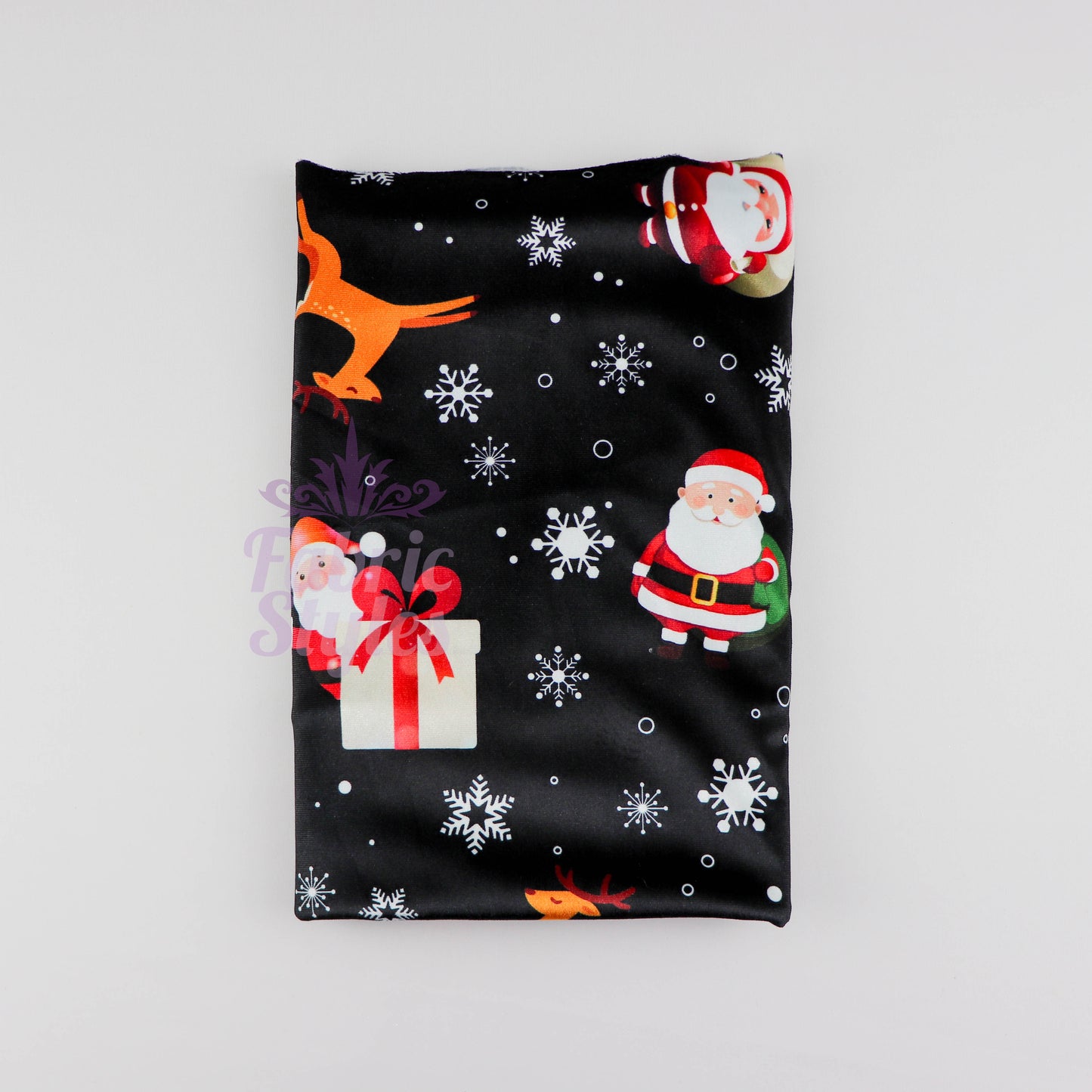 Santa Reindeer Christmas Velvet Fabric
