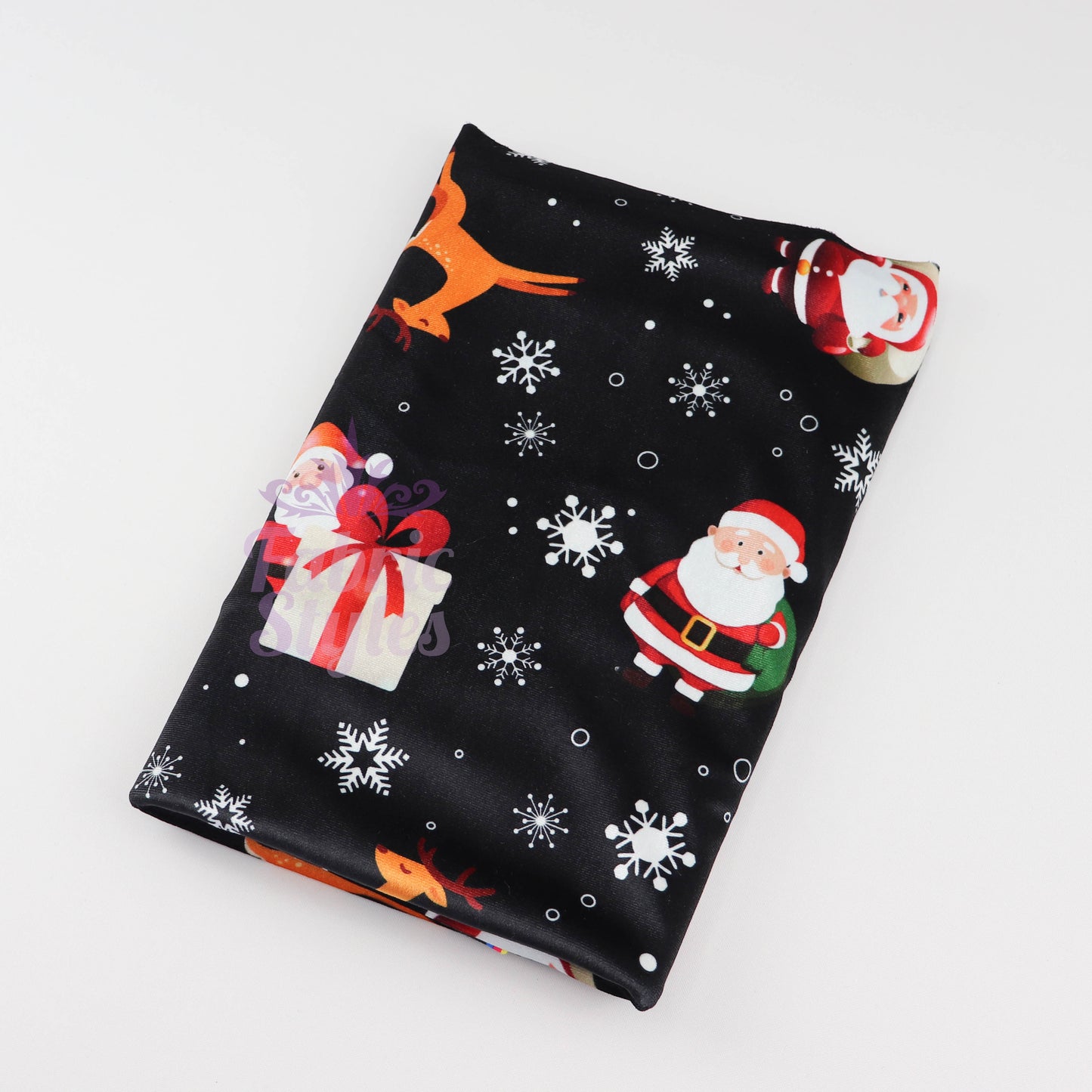 Santa Reindeer Christmas Velvet Fabric