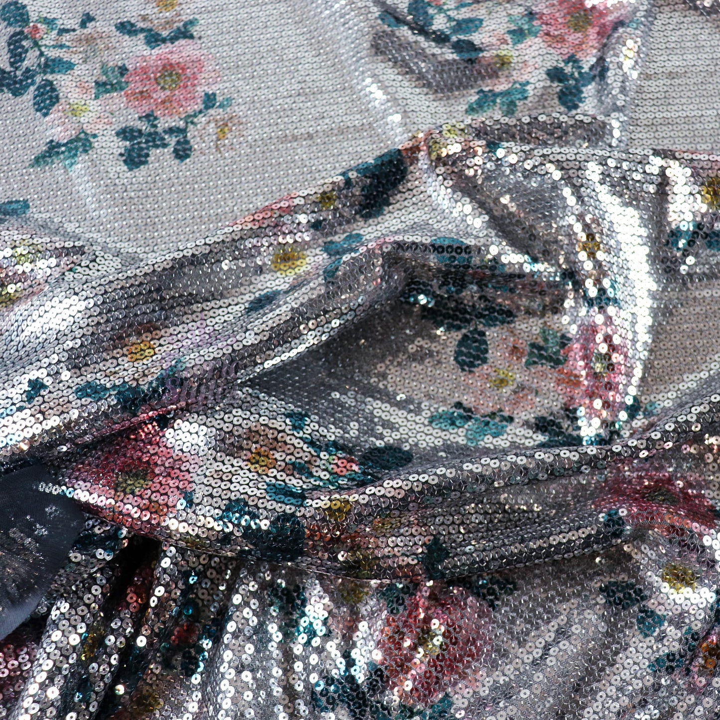 Floral Sequin Fabric