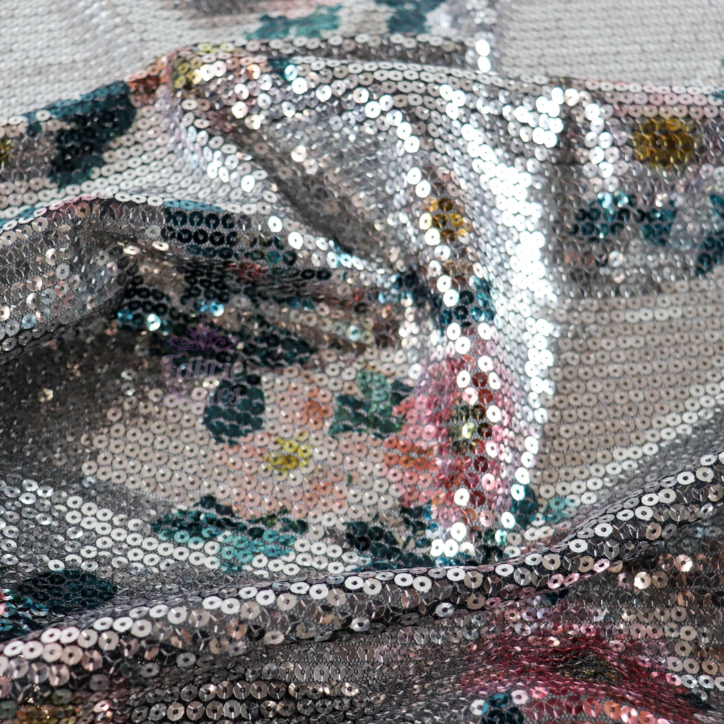 Floral Sequin Fabric