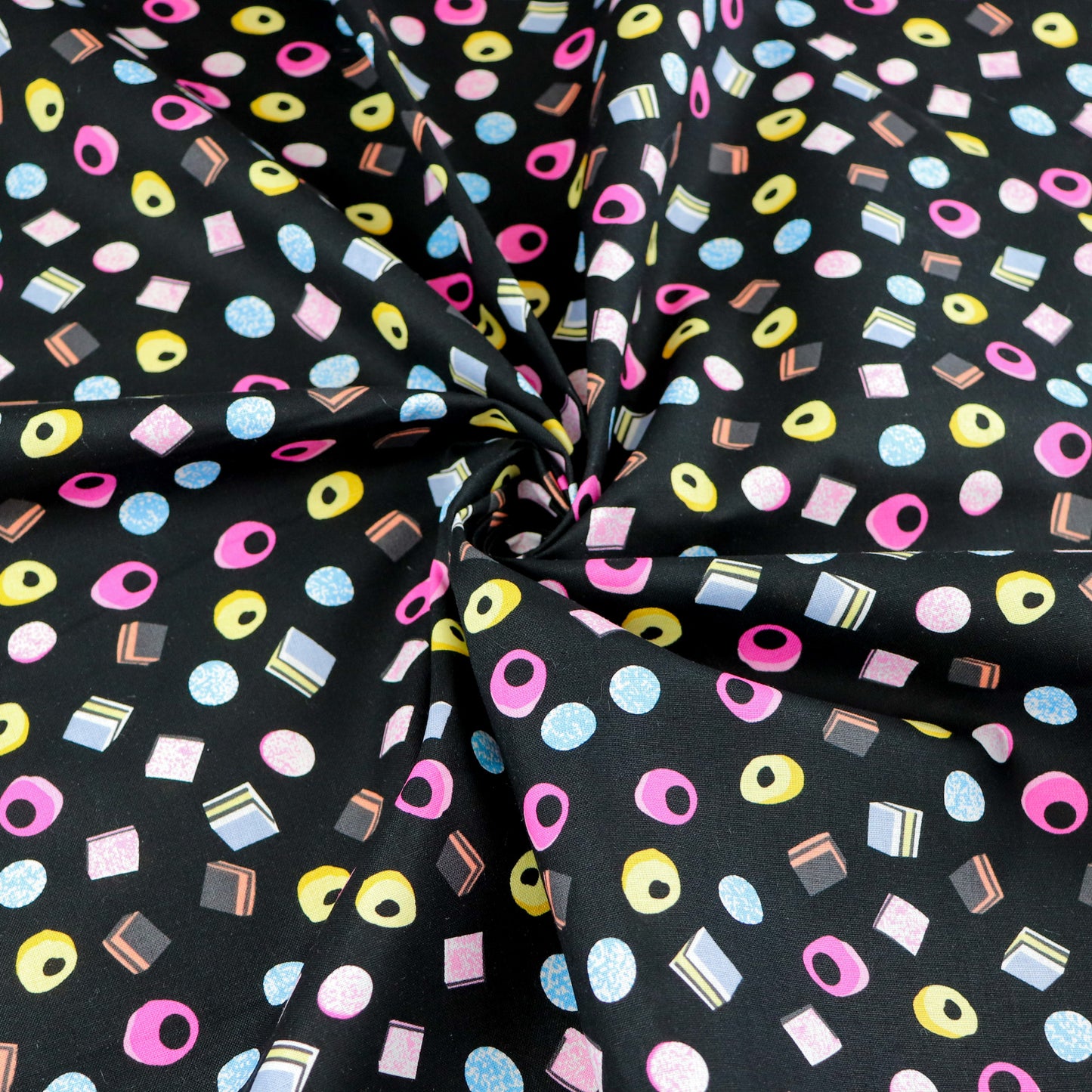Liquorice Allsorts Cotton Fabric 0.8 Metres