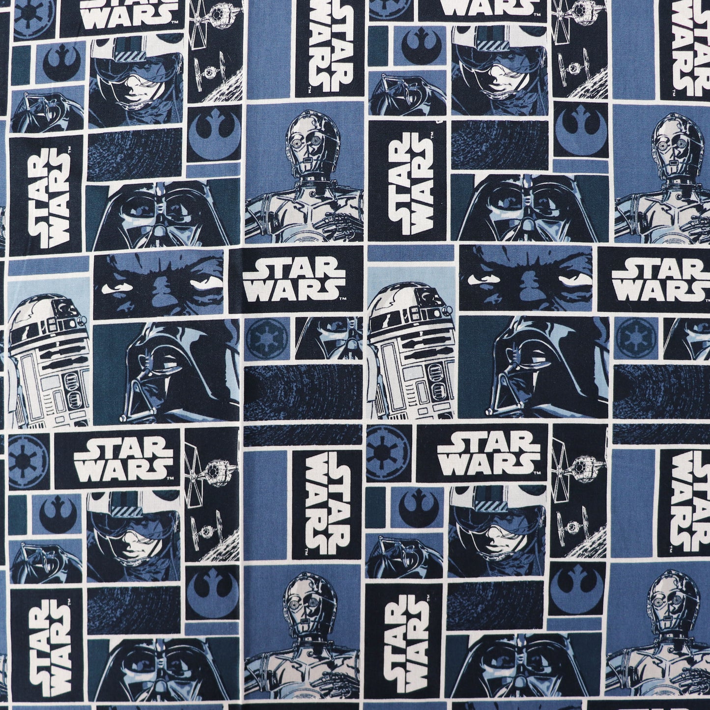 Star Wars Darth Vader R2 D2 Cotton Fabric 0.35 Metres