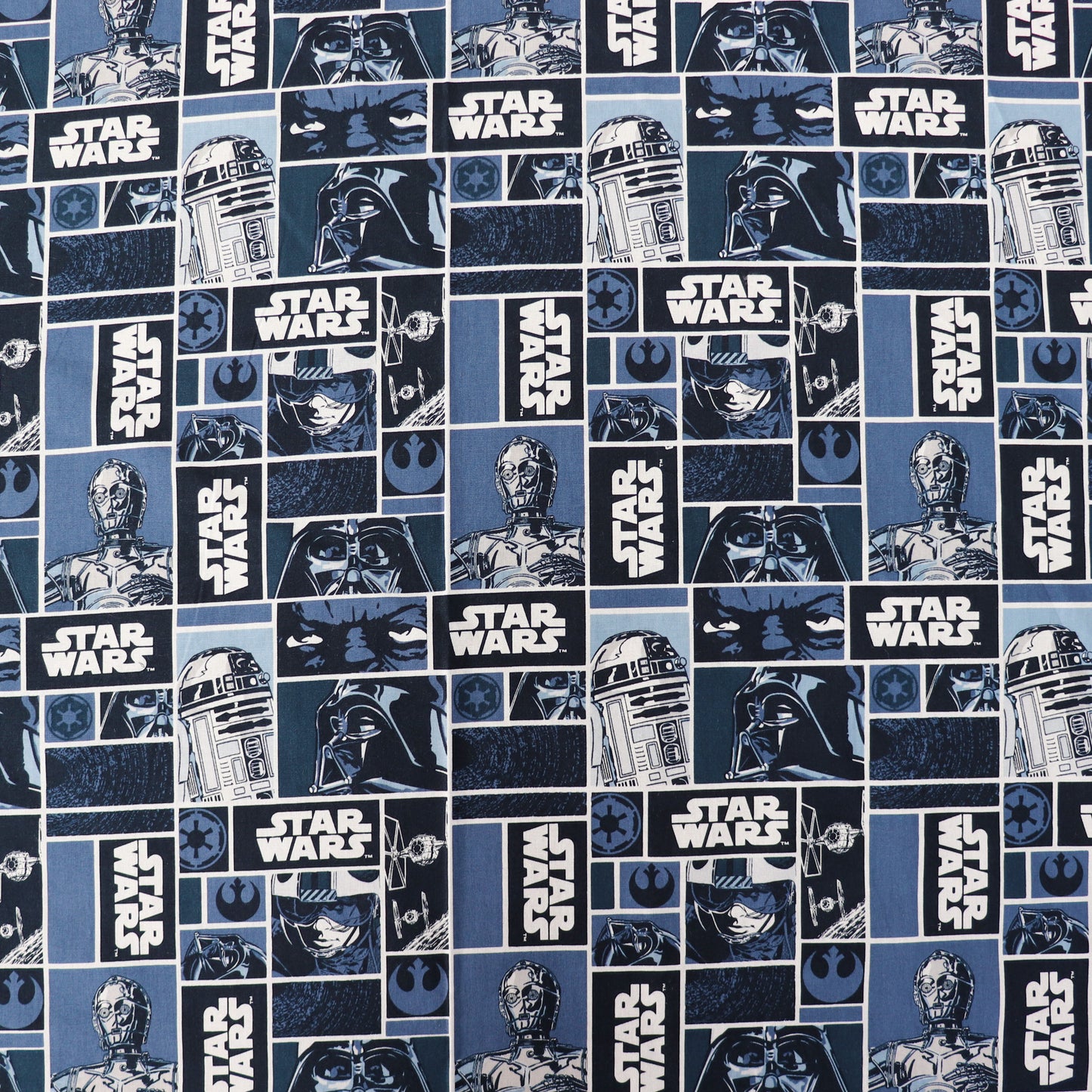 Star Wars Darth Vader R2 D2 Cotton Fabric 0.35 Metres