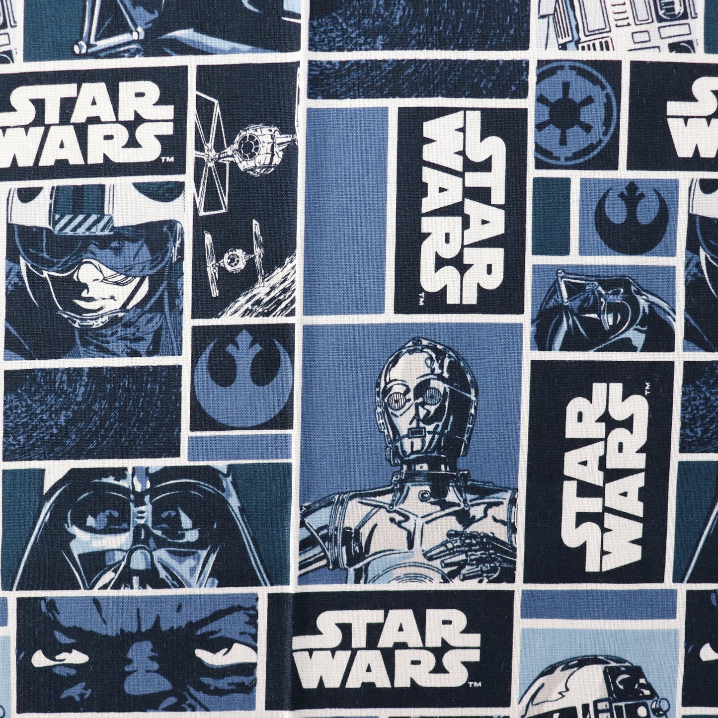 Star Wars Darth Vader R2 D2 Cotton Fabric 0.35 Metres