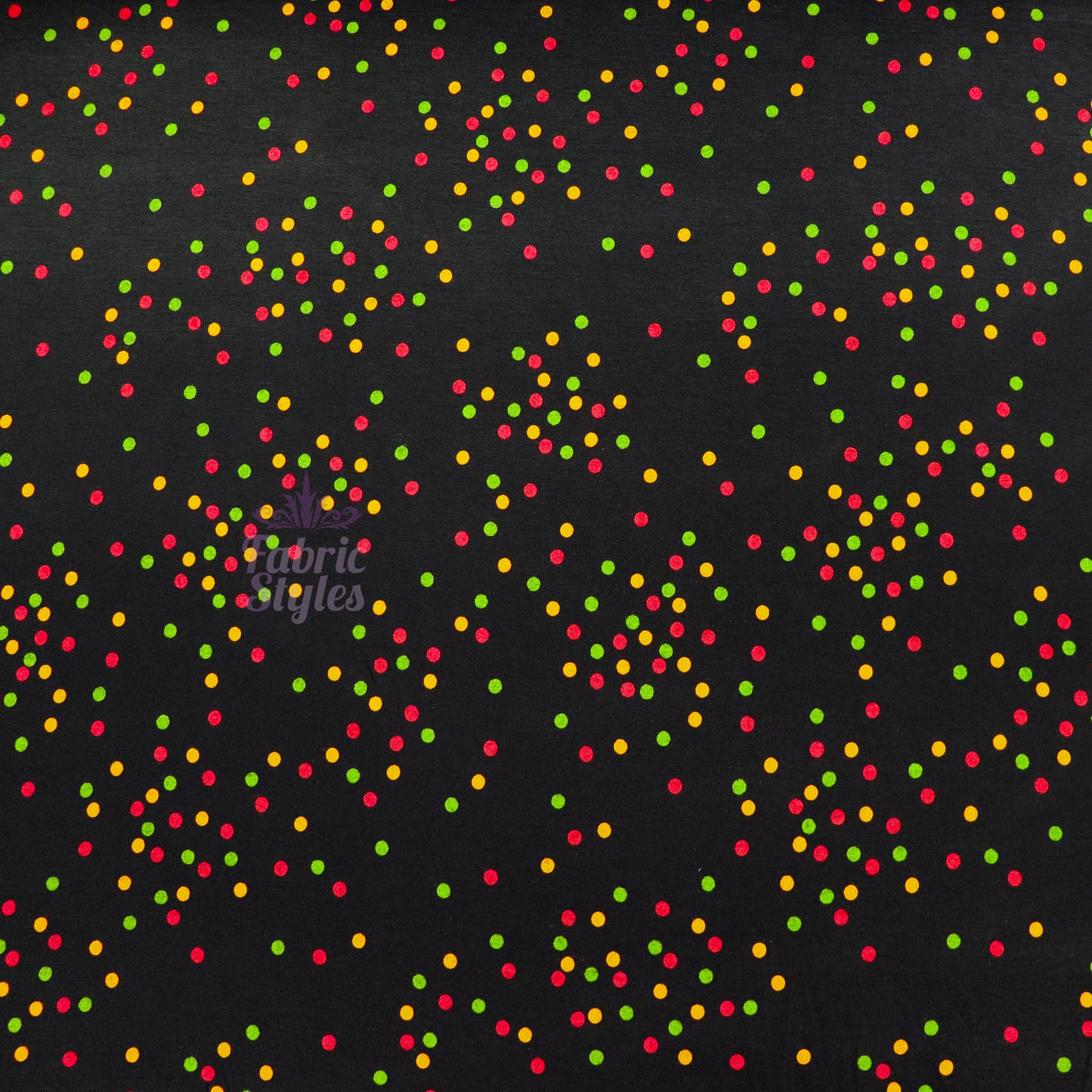 5mm Multi Polka Dot Viscose Elastane Fabric