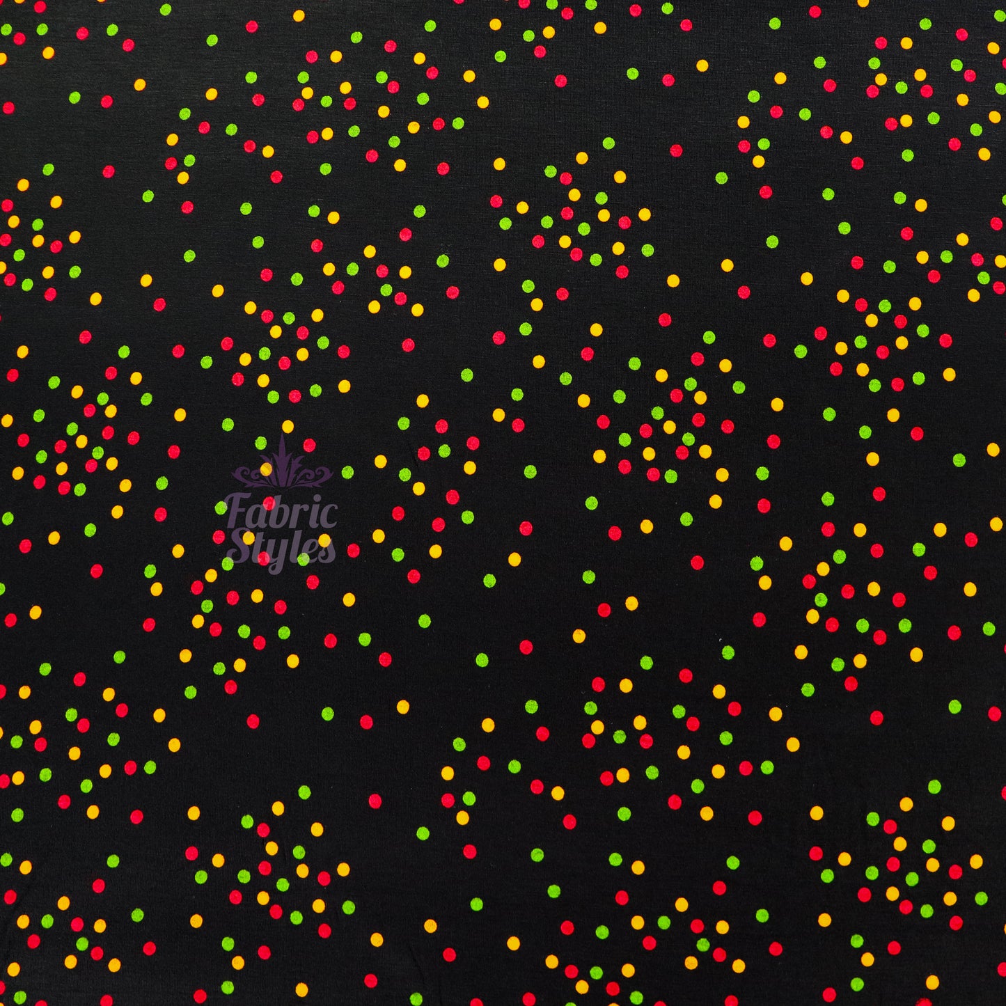 5mm Multi Polka Dot Viscose Elastane Fabric
