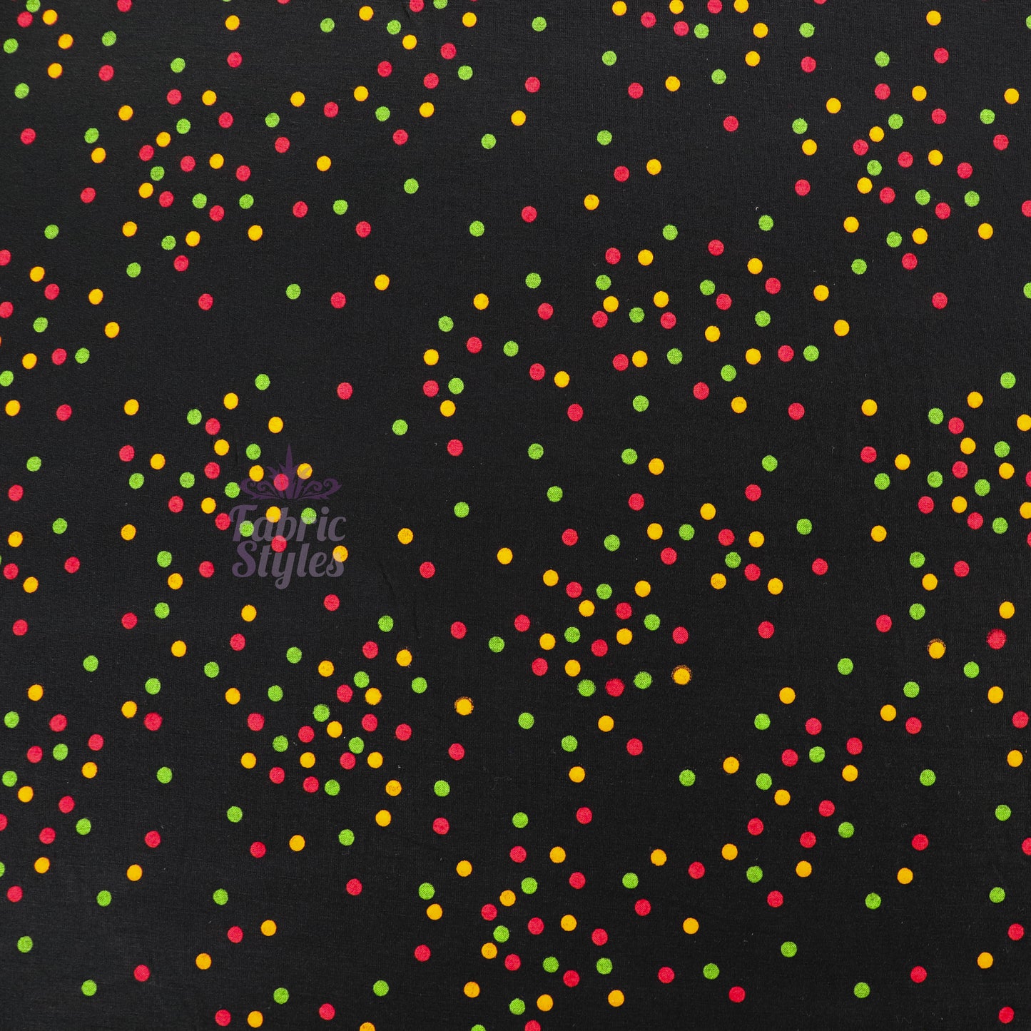 5mm Multi Polka Dot Viscose Elastane Fabric