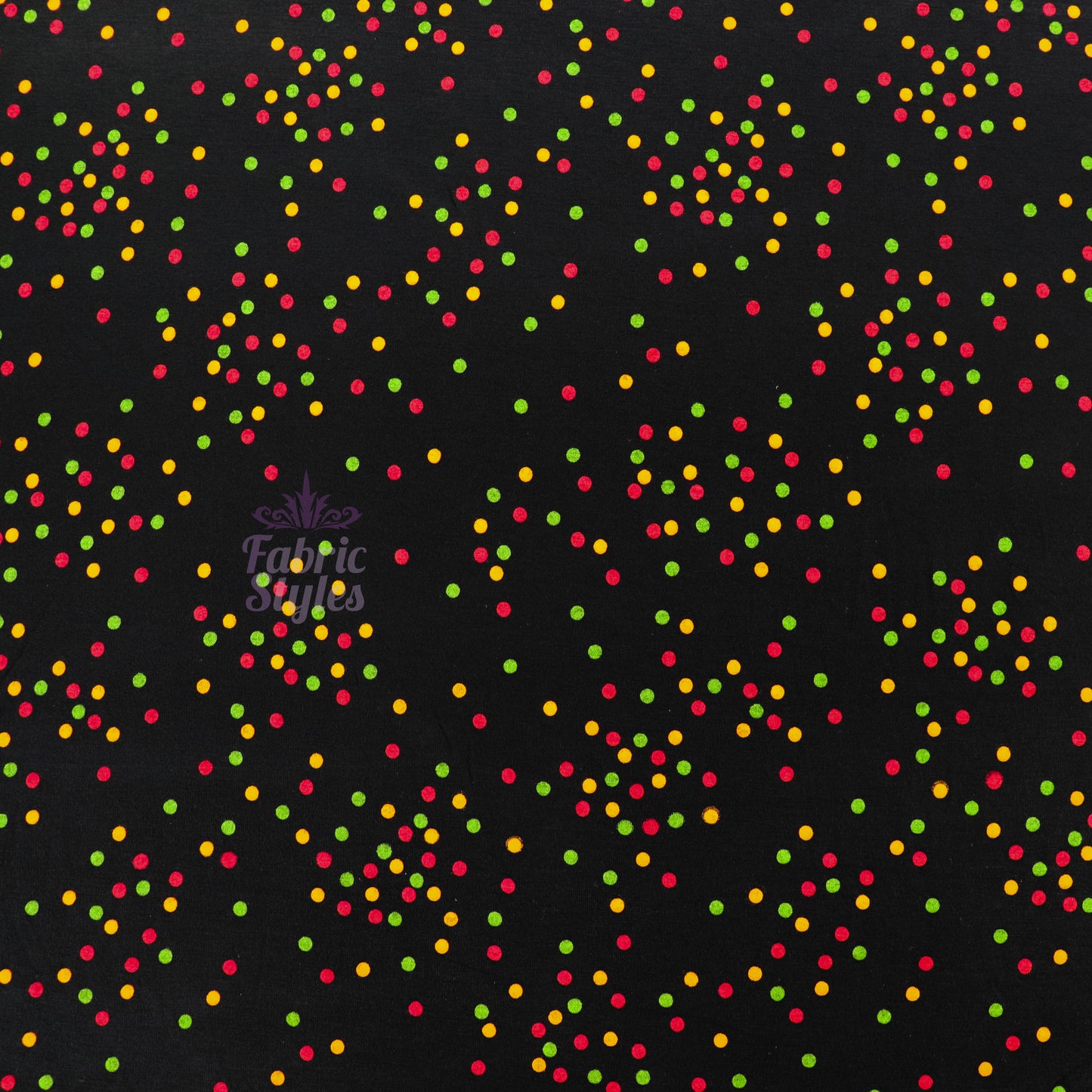5mm Multi Polka Dot Viscose Elastane Fabric
