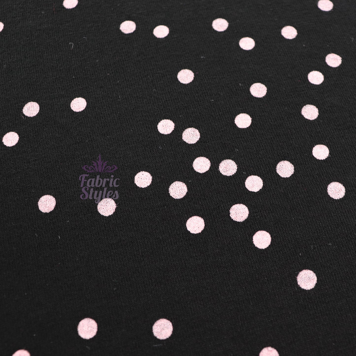 5mm Light Pink Polka Dot Viscose Elastane Fabric