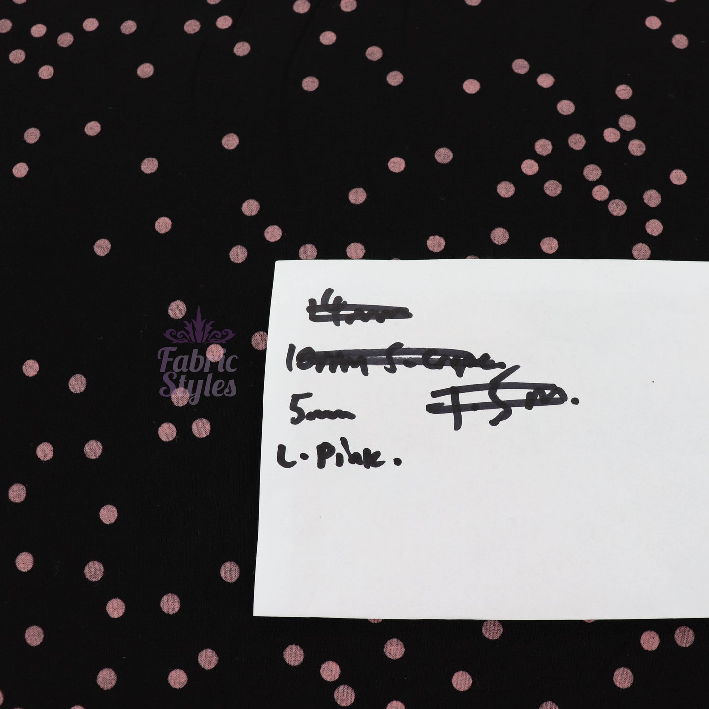 5mm Light Pink Polka Dot Viscose Elastane Fabric