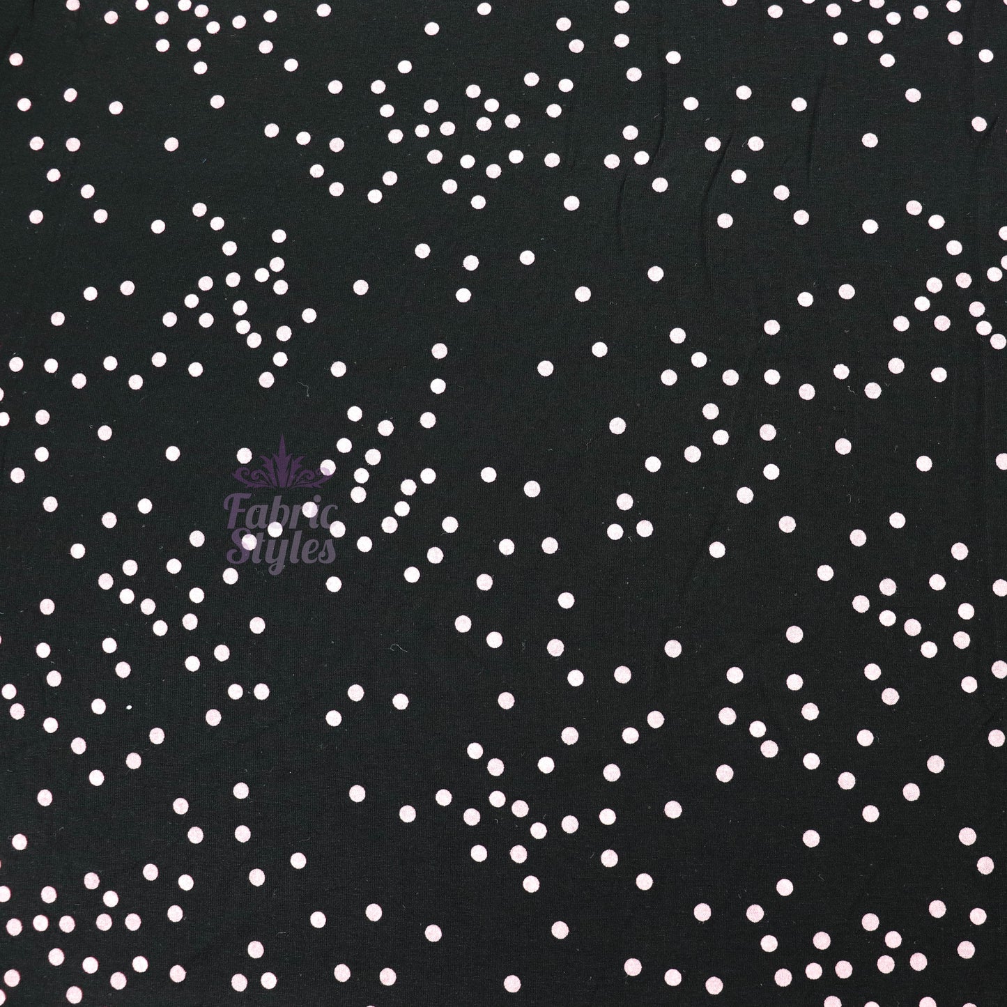 5mm Light Pink Polka Dot Viscose Elastane Fabric