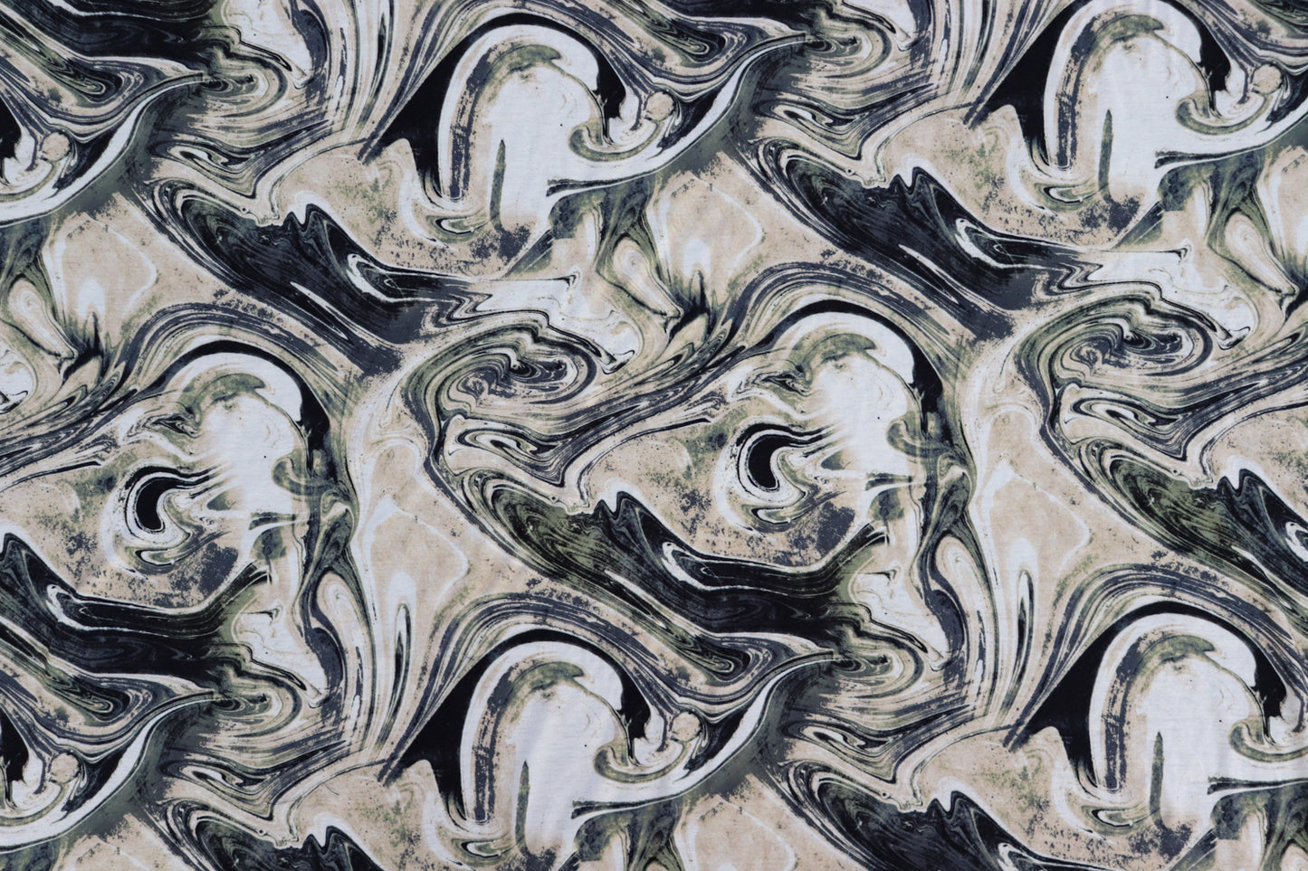 Olive Swirl Print