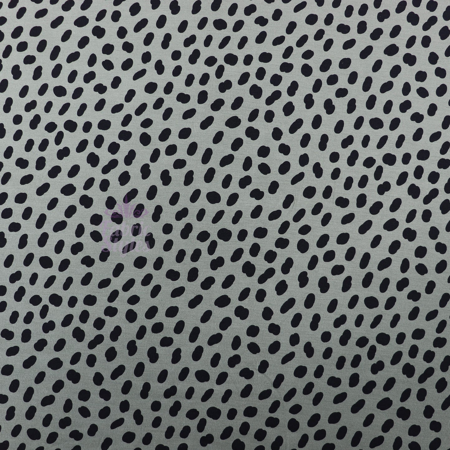 Khaki Black Spots Viscose Elastane