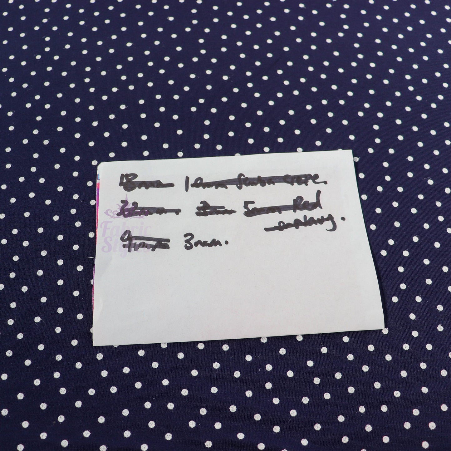 3mm Navy Polka Dot Viscose Elastane