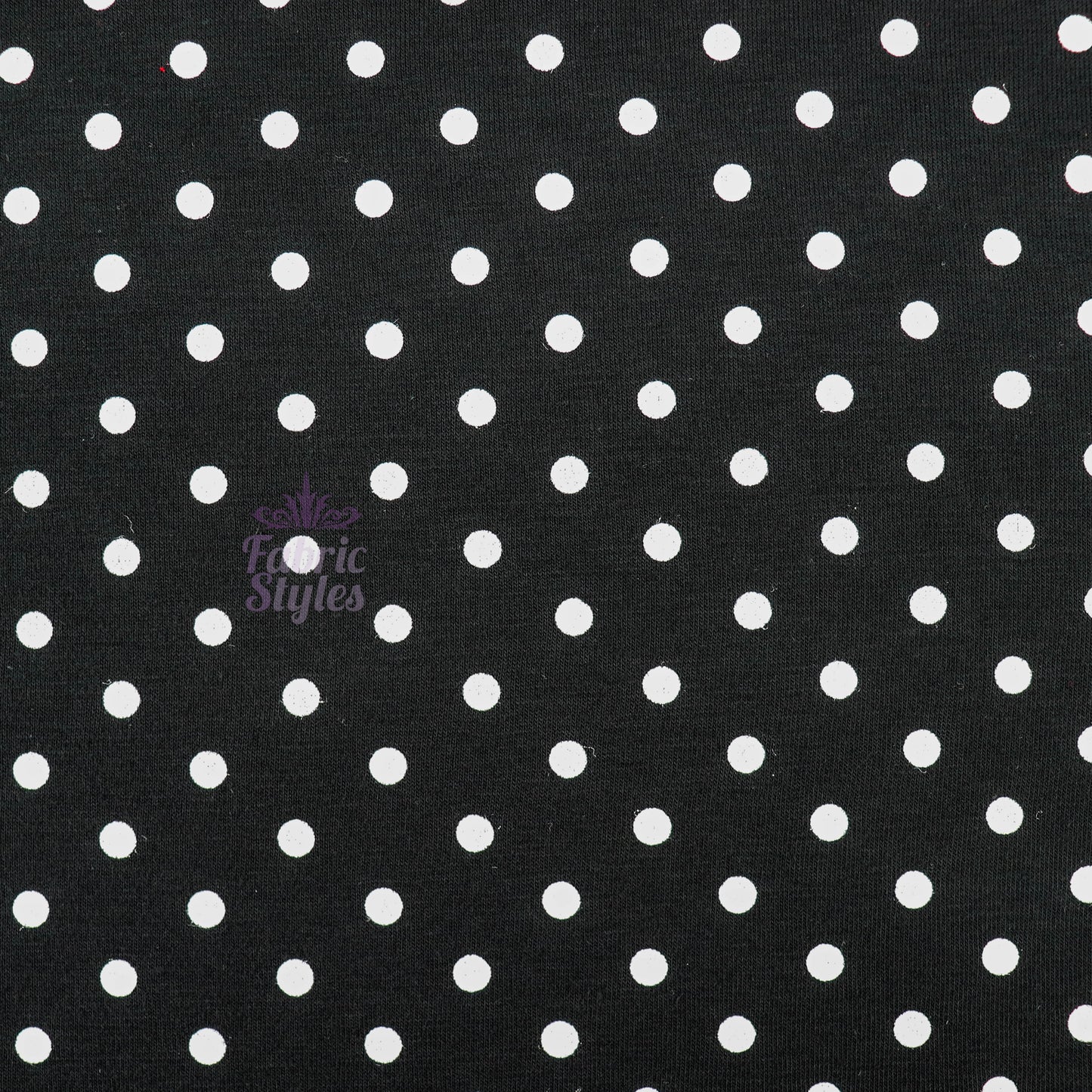 5mm Black and White Polka Dot Viscose Elastane