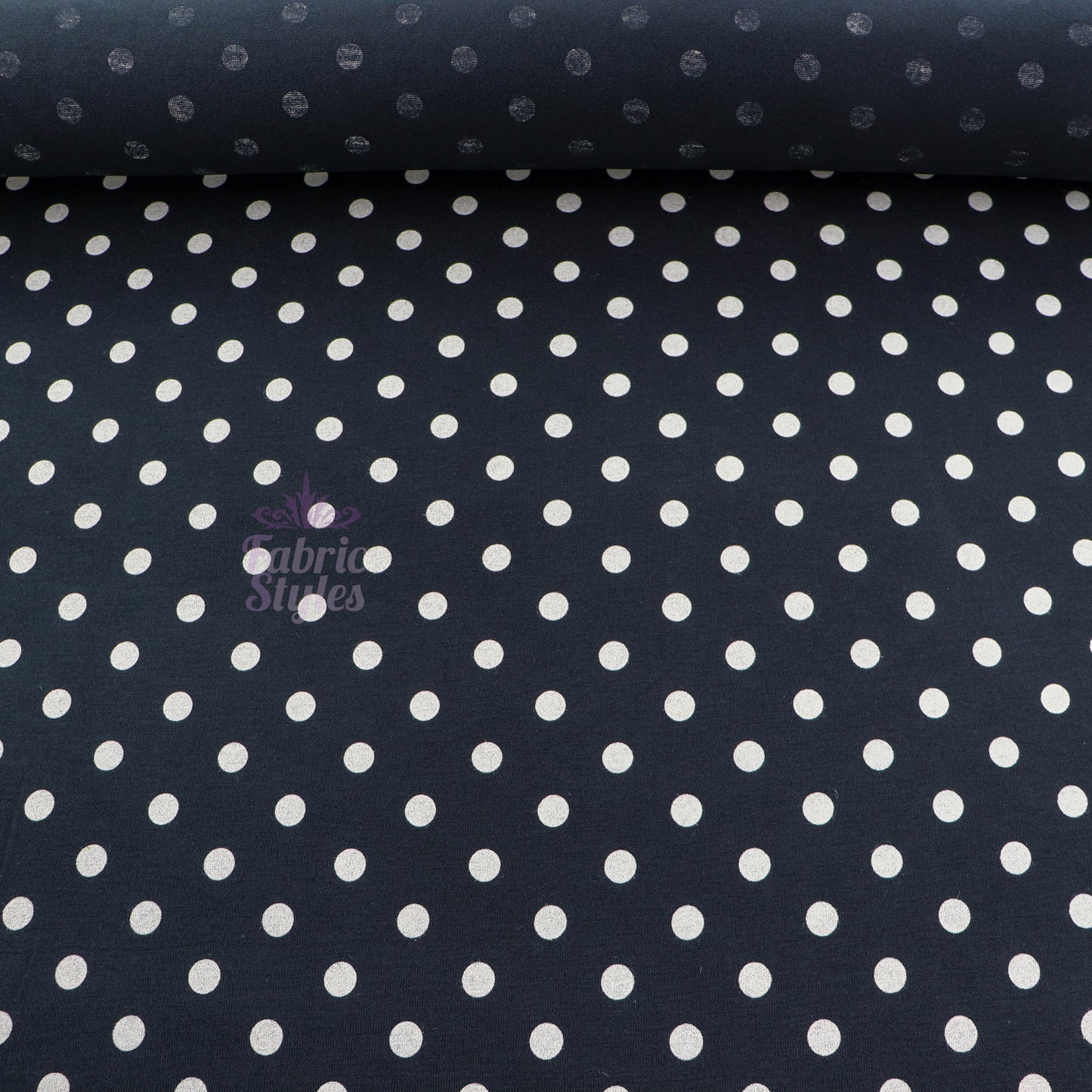 10mm Beige Polka Dot Viscose Elastane