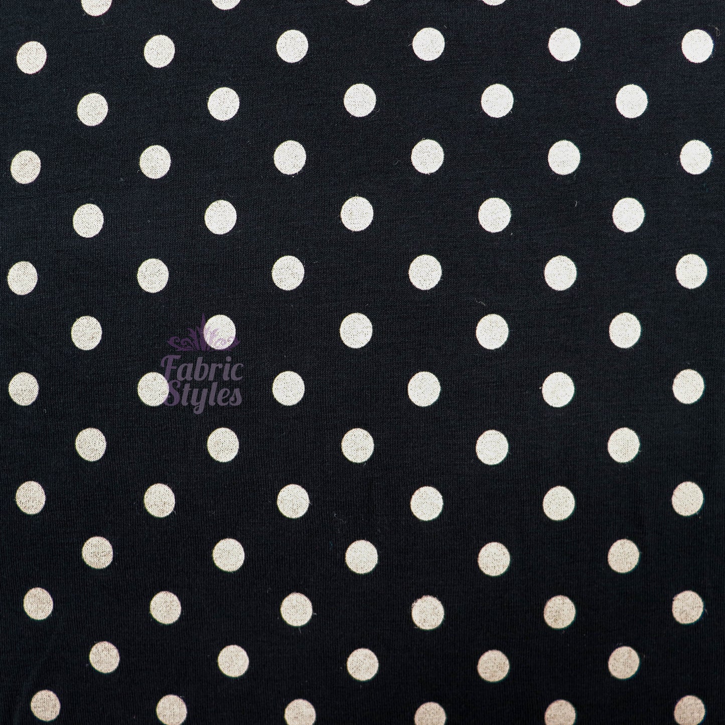 10mm Beige Polka Dot Viscose Elastane